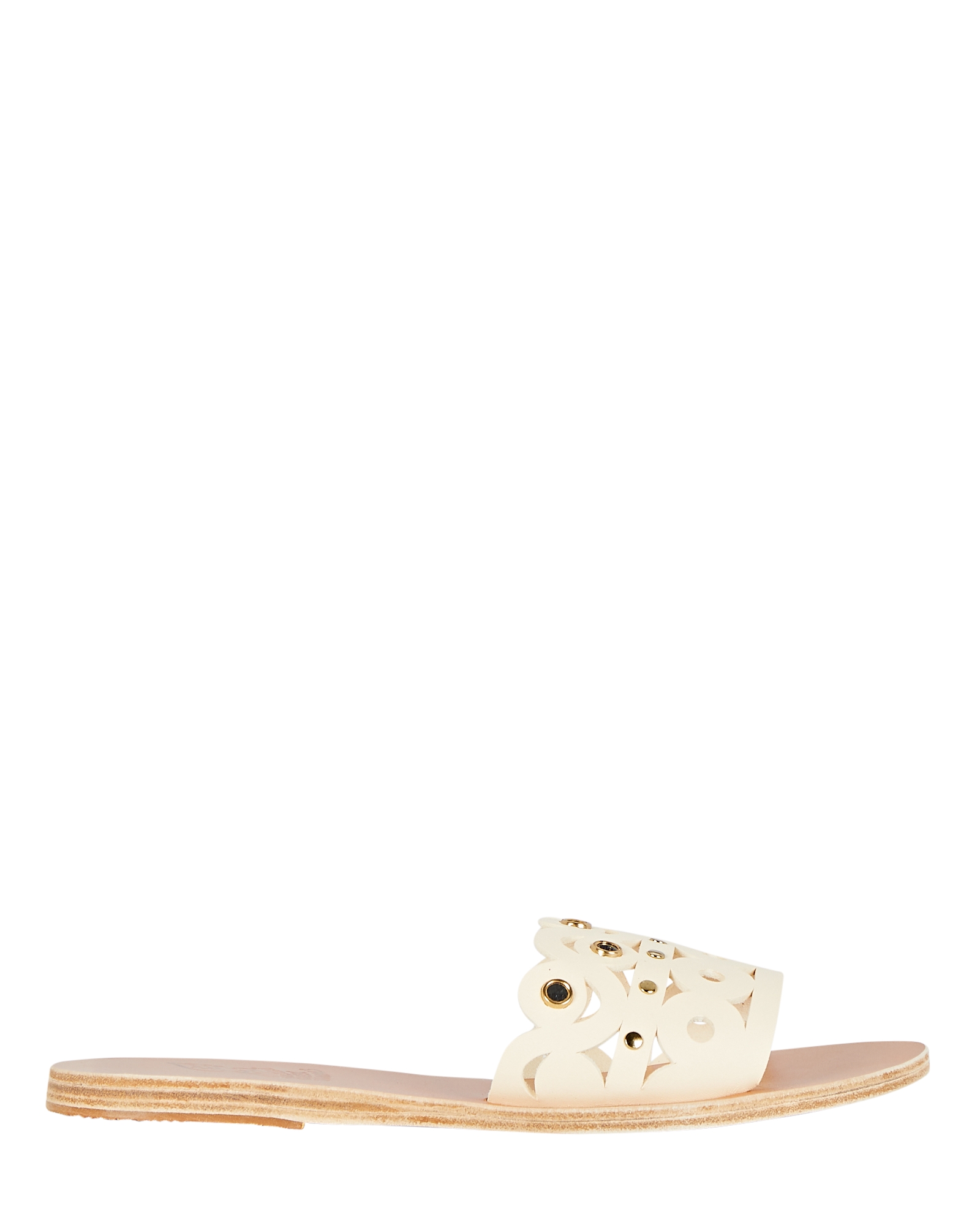 ivory leather sandals