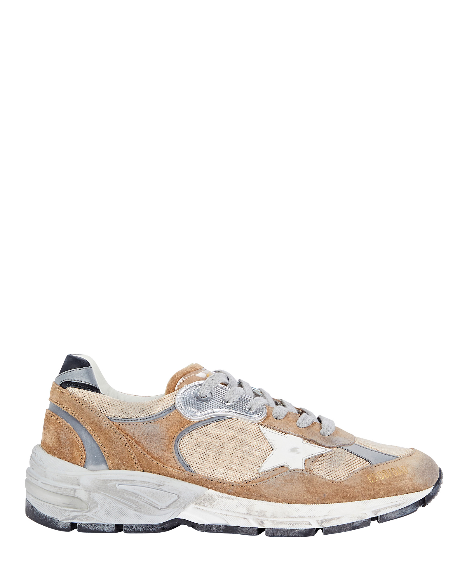 Golden Goose Dad Leather Low-Top Sneakers in Brown | INTERMIX®