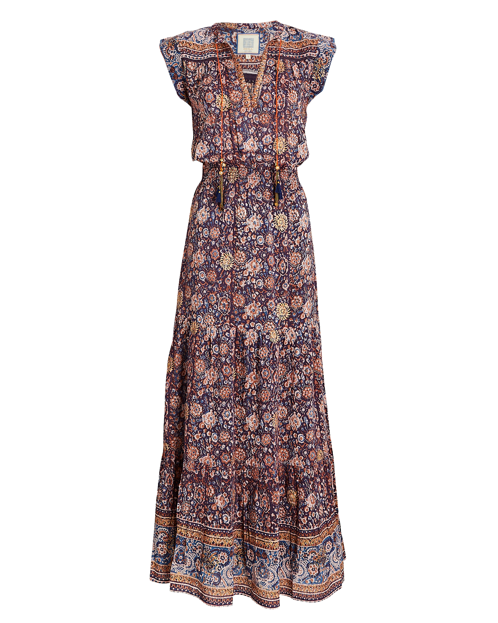 Bell Audrina Paisley Silk-Cotton Maxi Dress | INTERMIX®
