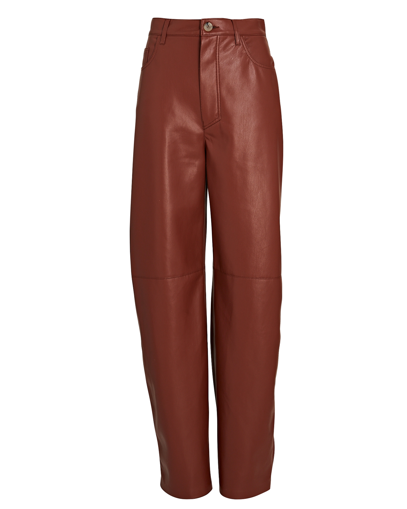 Nanushka Barrel Leg Vegan Leather Pants | INTERMIX®
