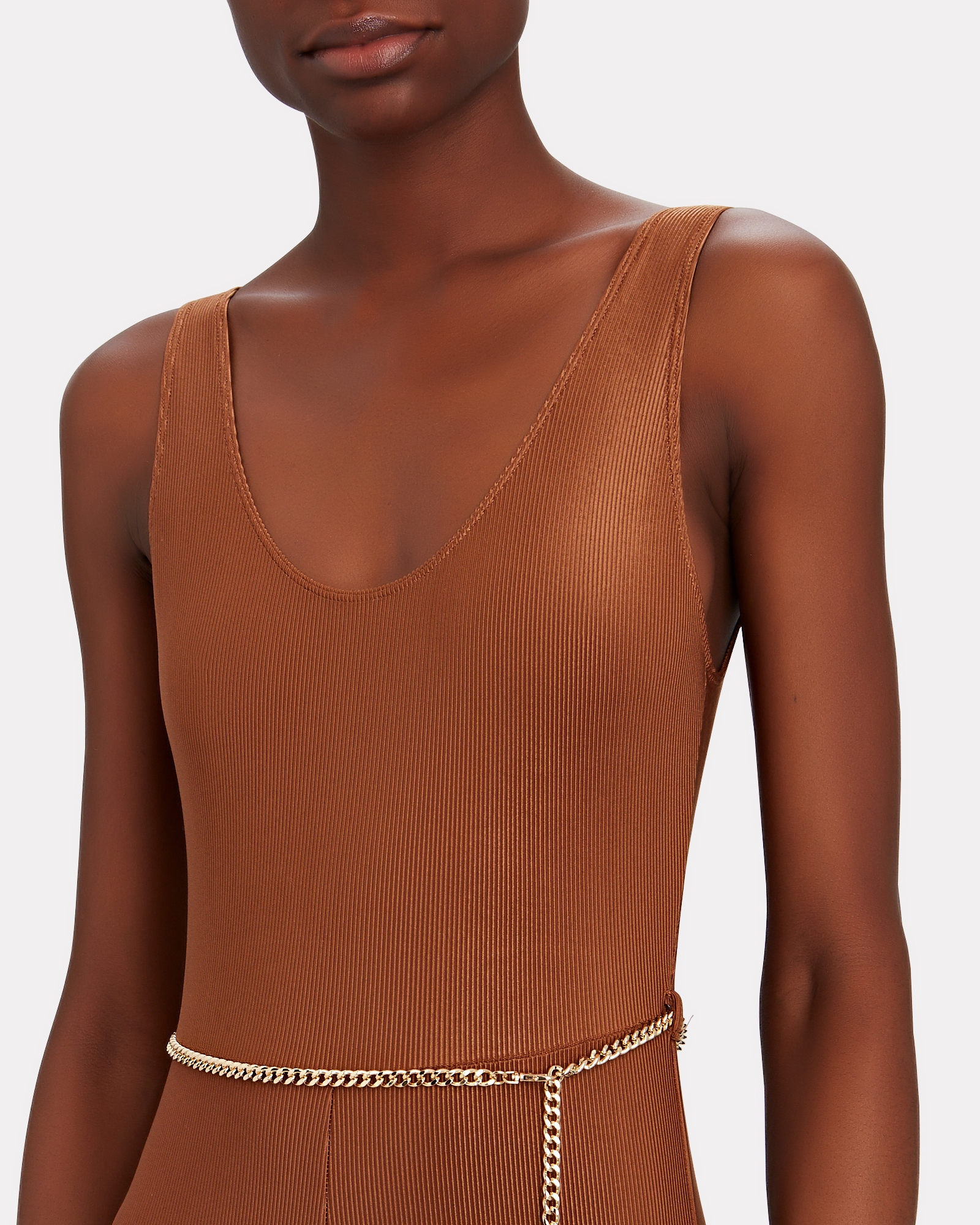 WeWoreWhat Belted Rib Knit Scoop Jumpsuit | INTERMIX®