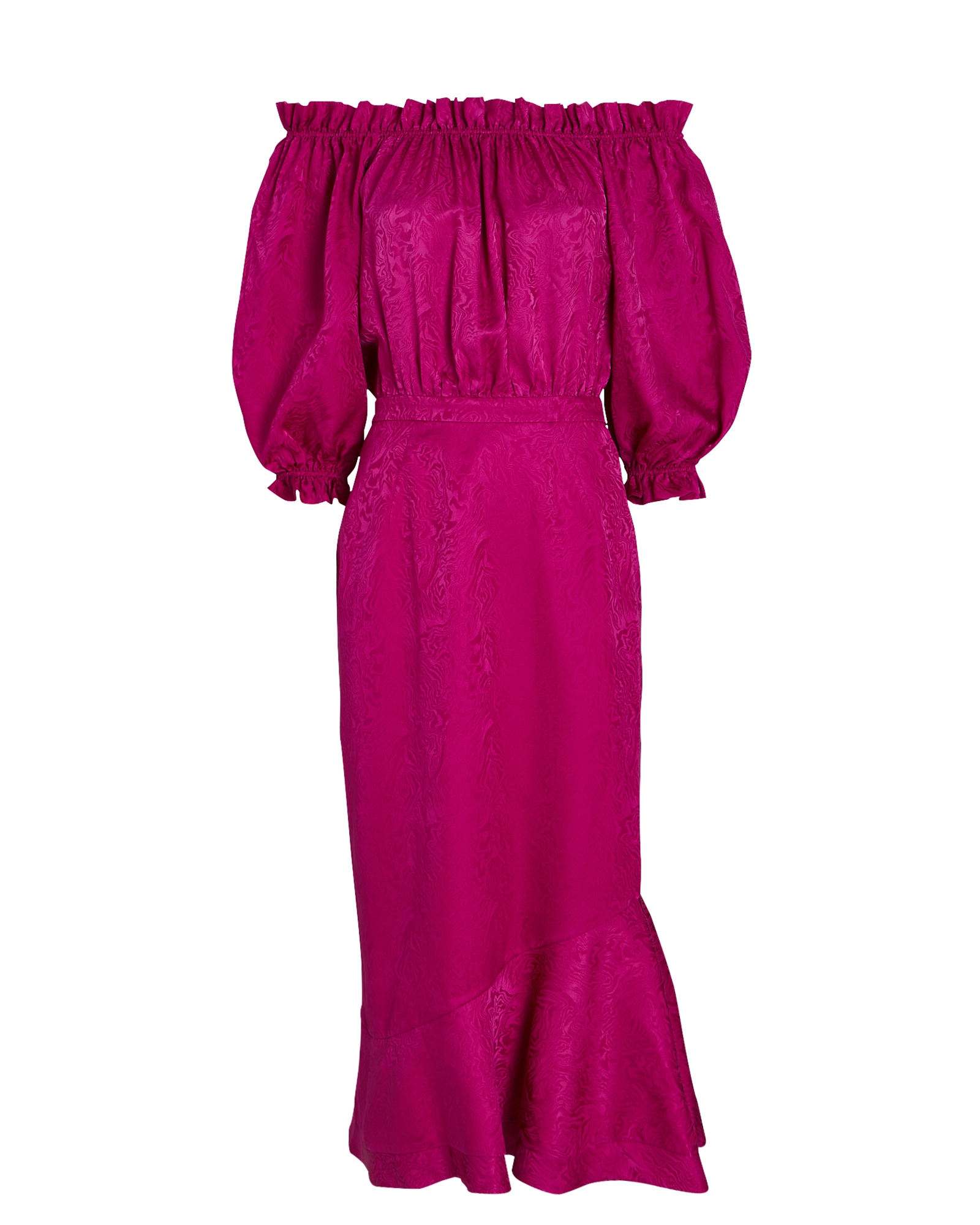 Saloni Grace Off-the-Shoulder Silk Dress | INTERMIX®
