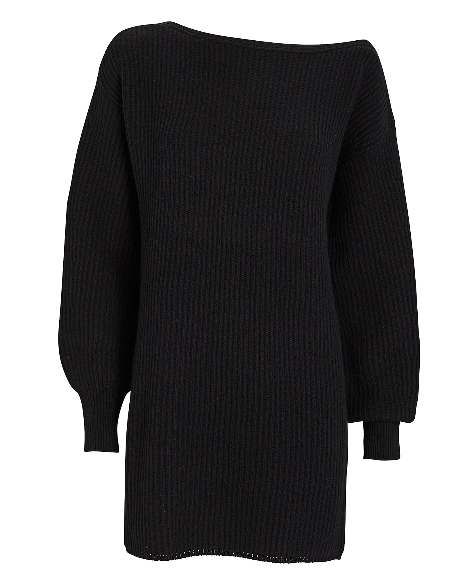 Intermix Jackie Wool-cashmere Sweater Dress In Black