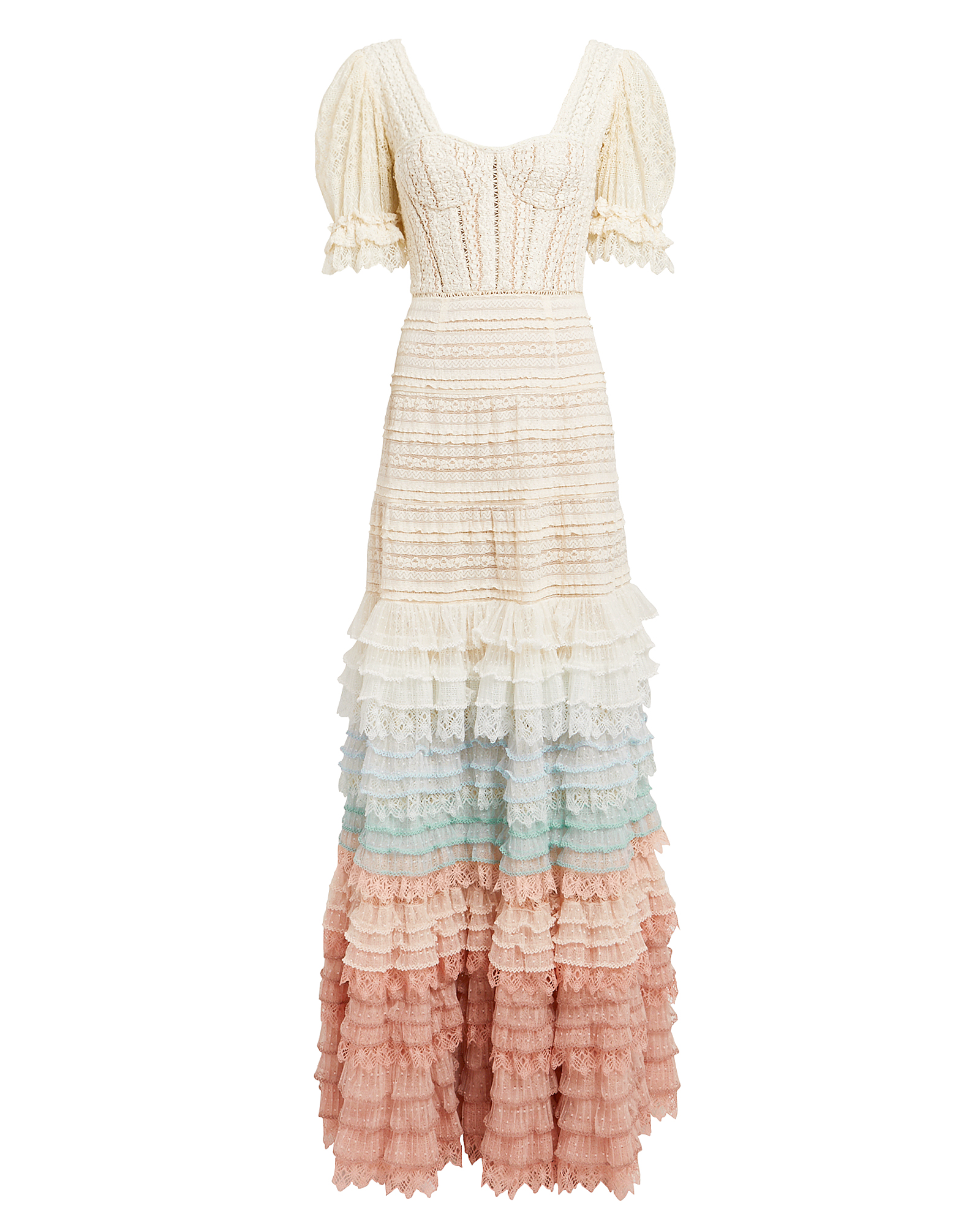 Mixed Lace Bustier Maxi Dress | INTERMIX®