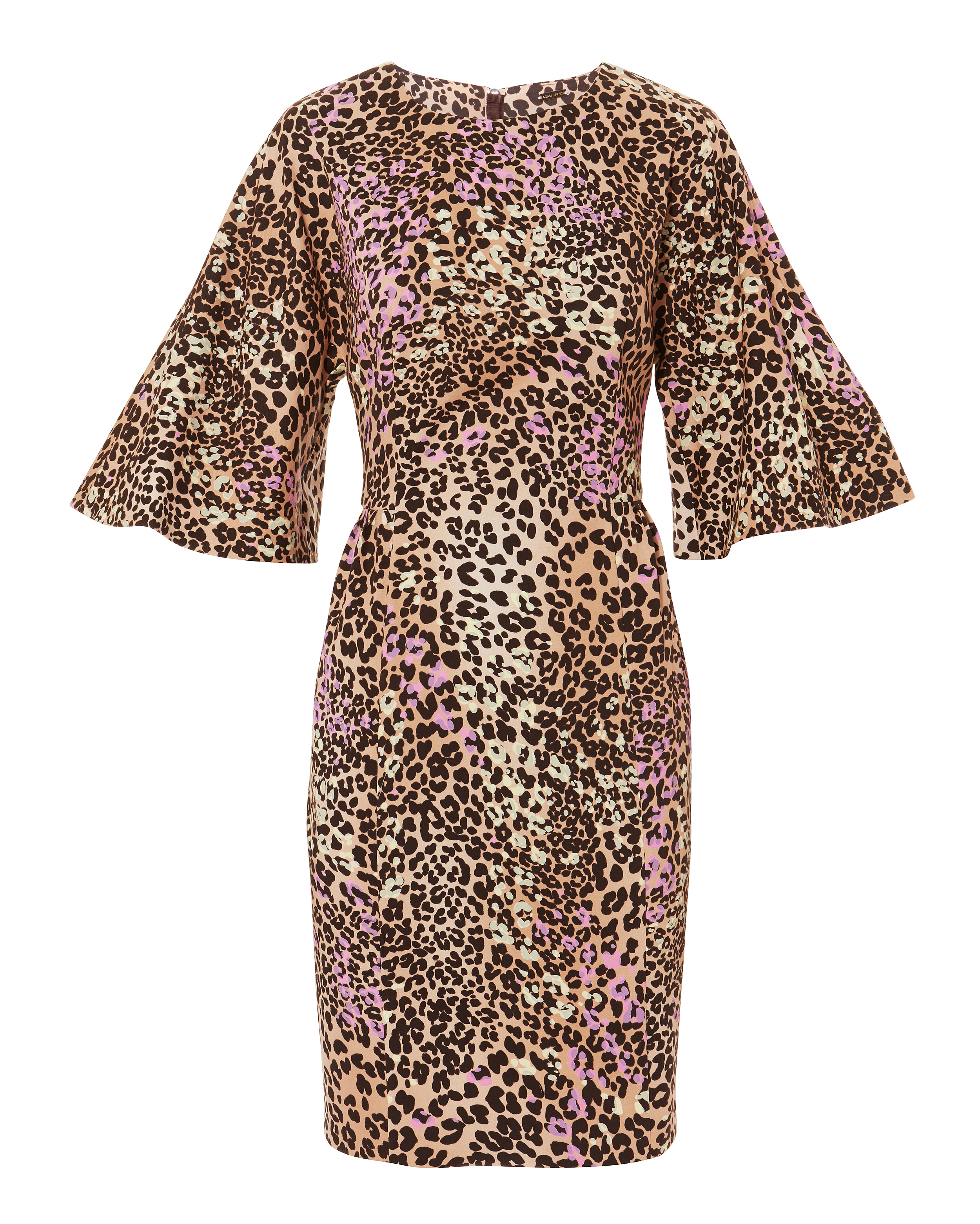 ADAM LIPPES Flutter Sleeve Leopard Dress,P18701DR