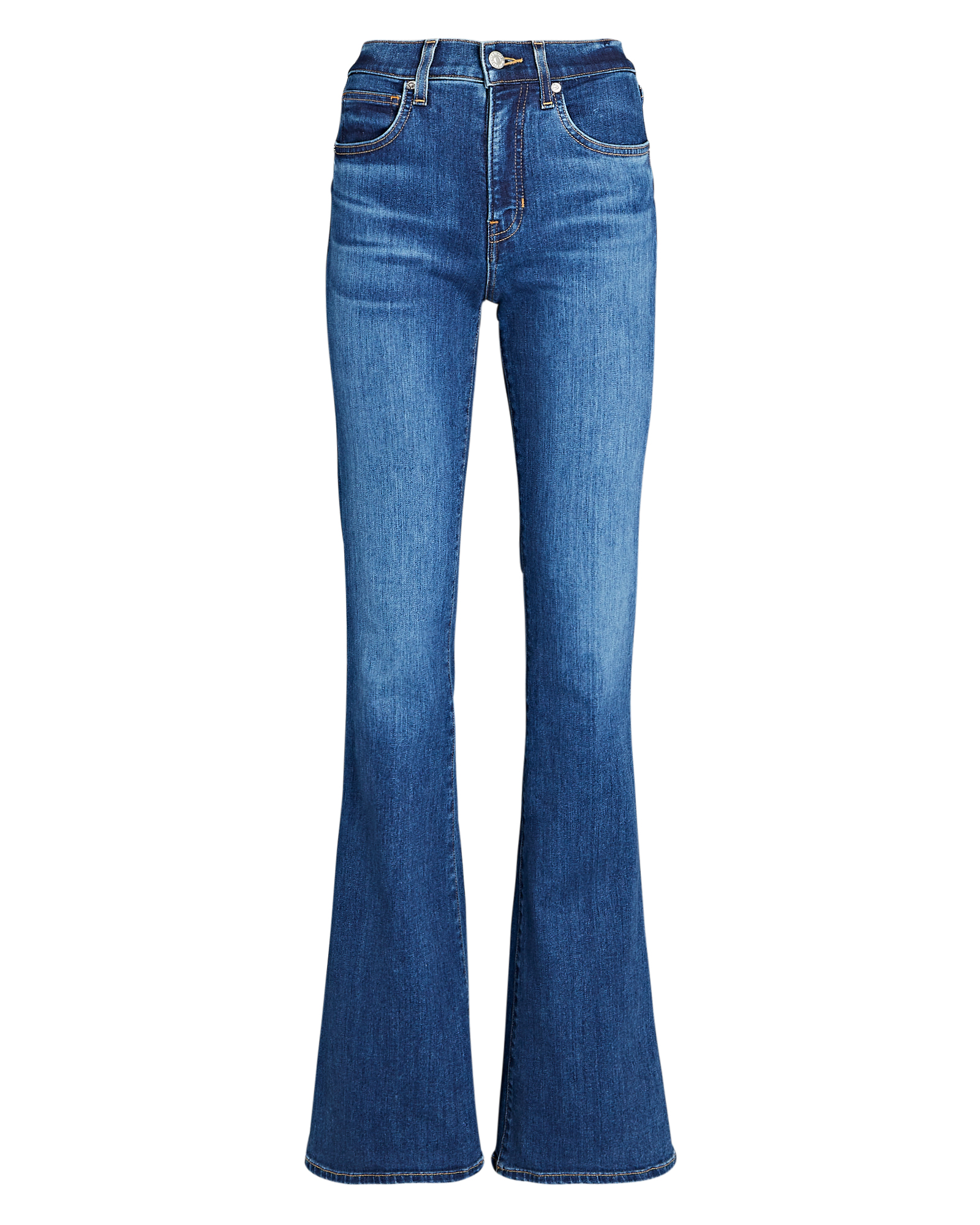 Veronica Beard Beverly Skinny Flare Jeans In Bright Blue | ModeSens