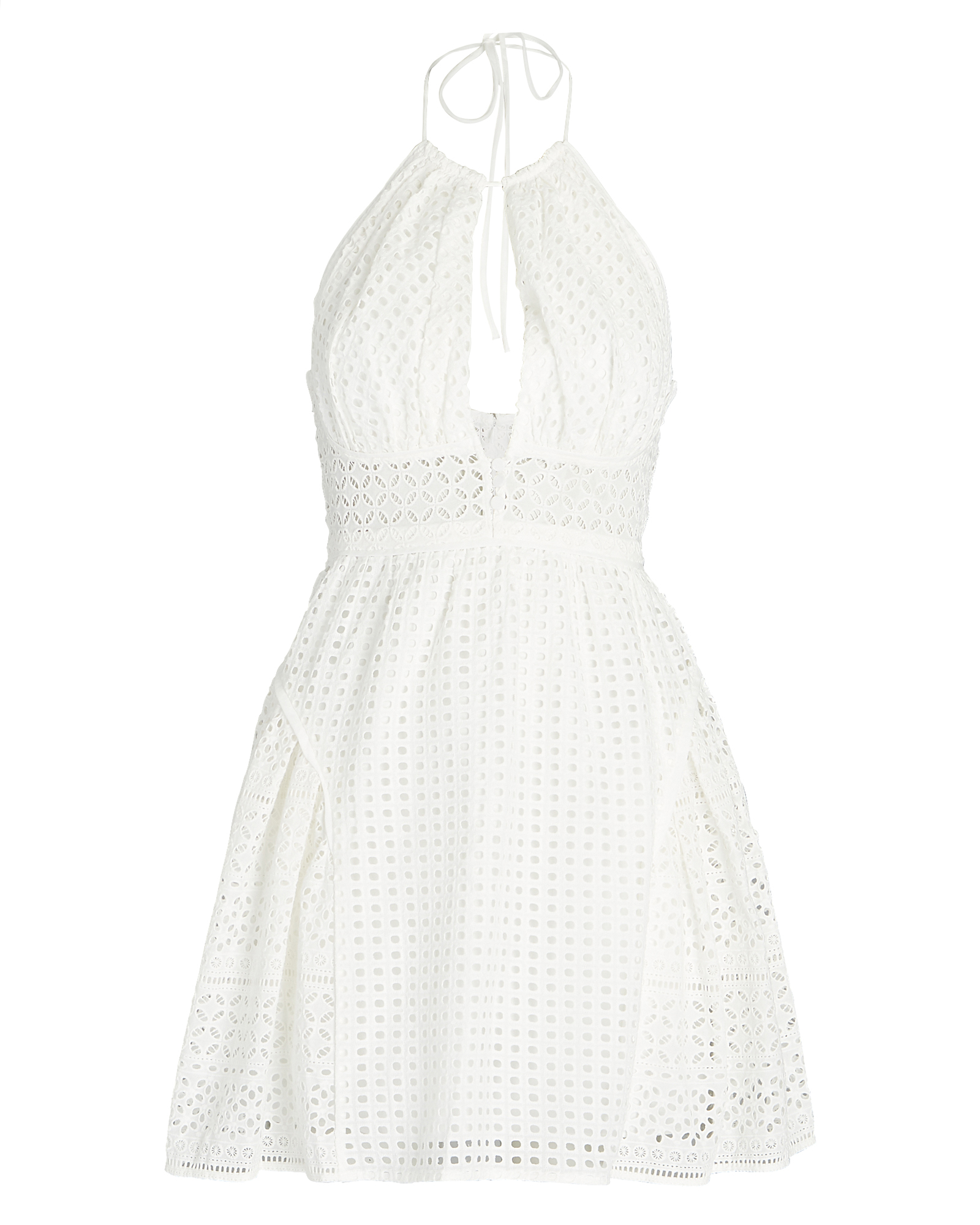 Self-Portrait Broderie Anglaise Dress In White | INTERMIX®