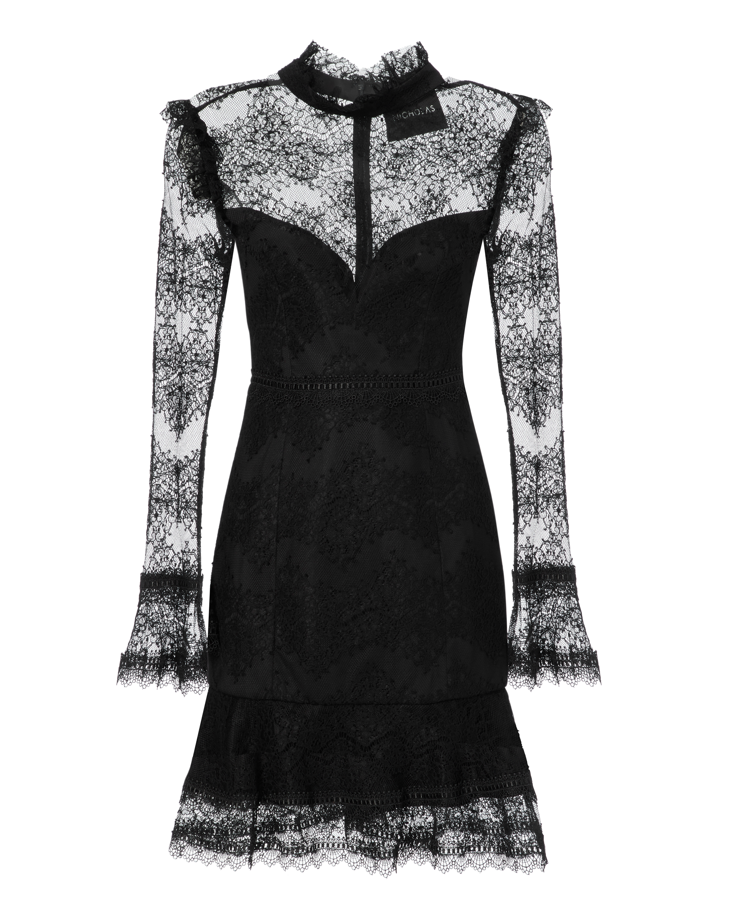 Nicholas Thalia Lace Mini Dress in black | INTERMIX®