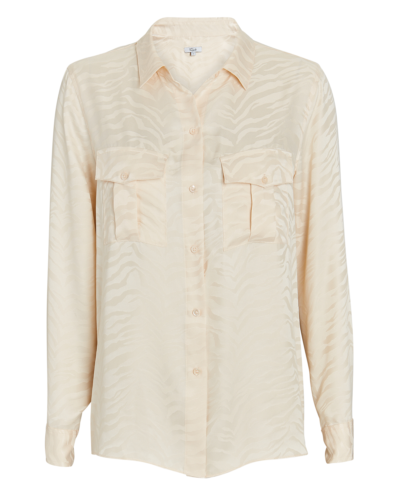 RAILS Kate Tiger Jacquard Silk Shirt,060059161077