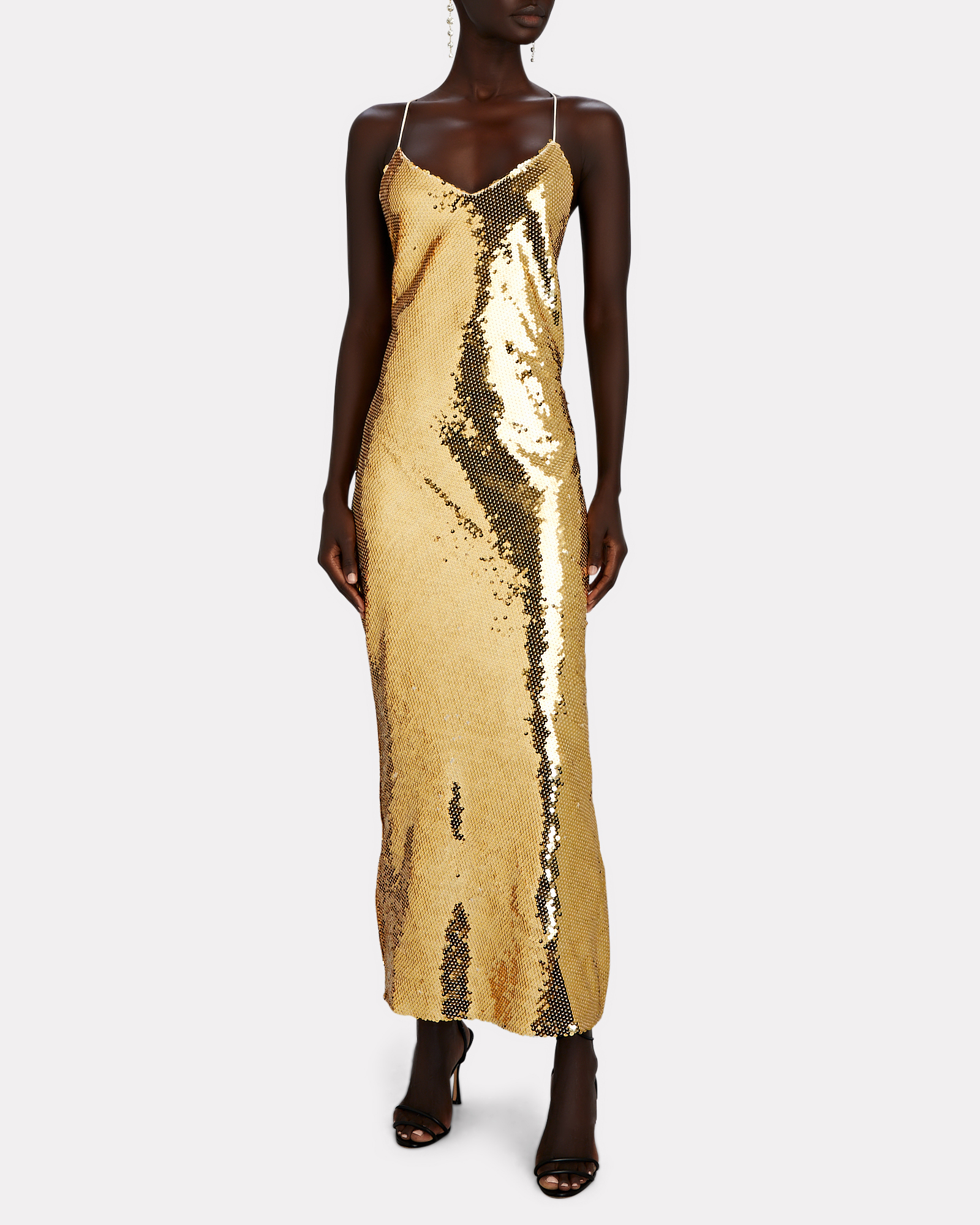 Ronny Kobo Shelly Sequined Maxi Dress In Gold | INTERMIX®