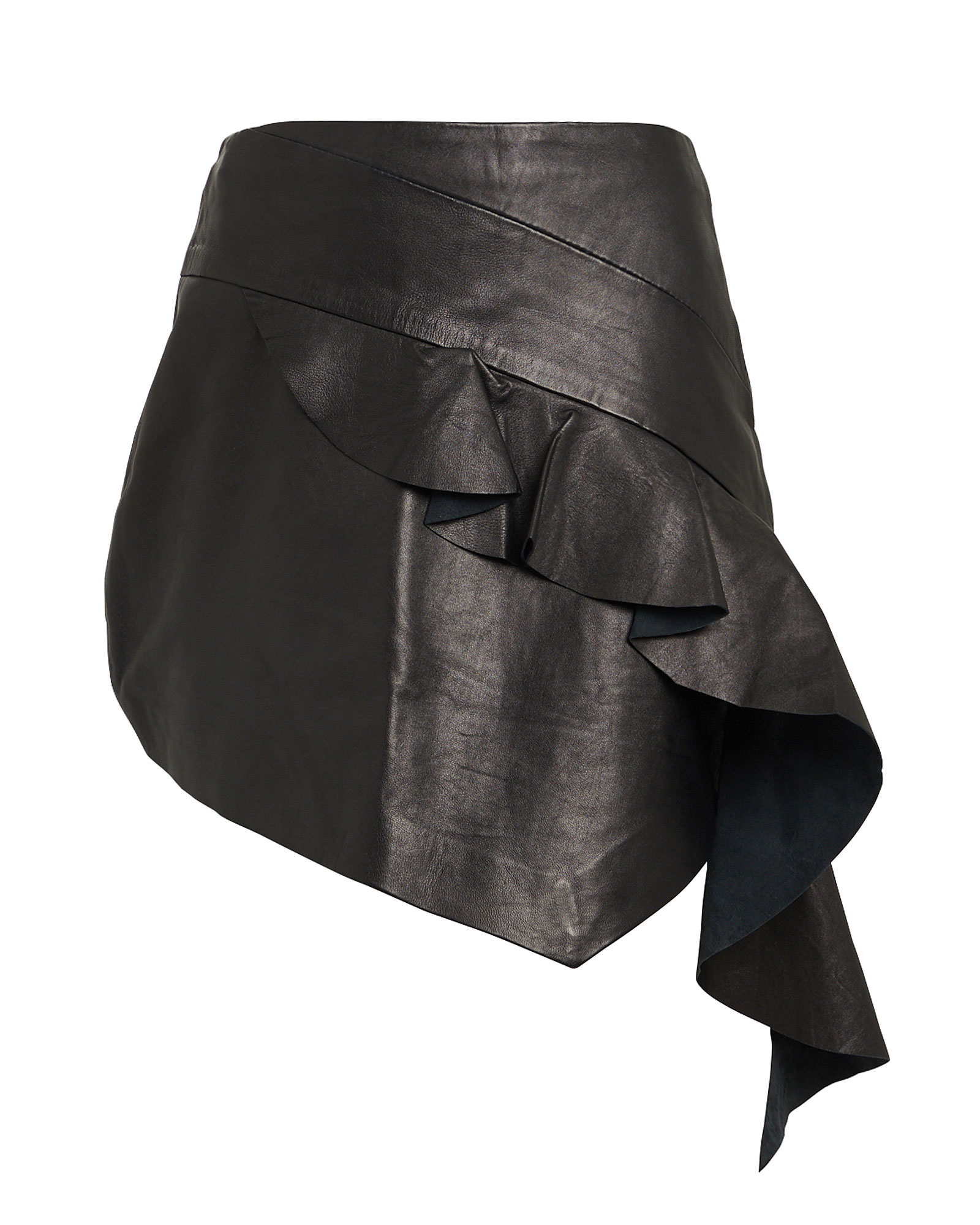 ATOÌR | Asymmetric Leather Mini Skirt | INTERMIX®