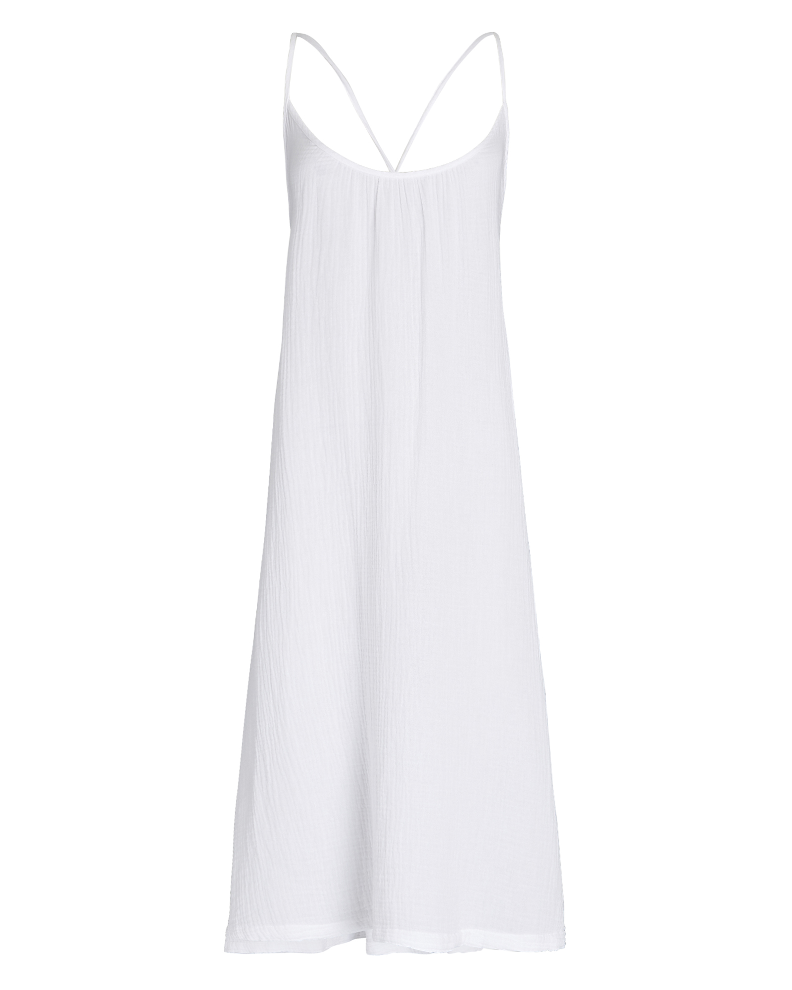Honorine Simone Tie-Back Midi Dress In White | INTERMIX®