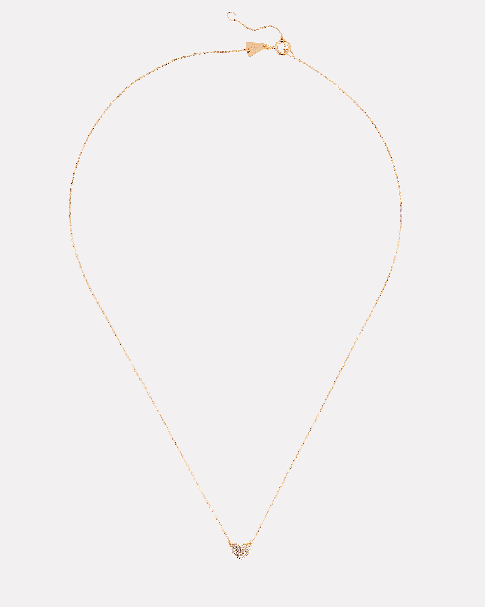 Adina Reyter Pavé Folded Heart Pendant Necklace | INTERMIX®