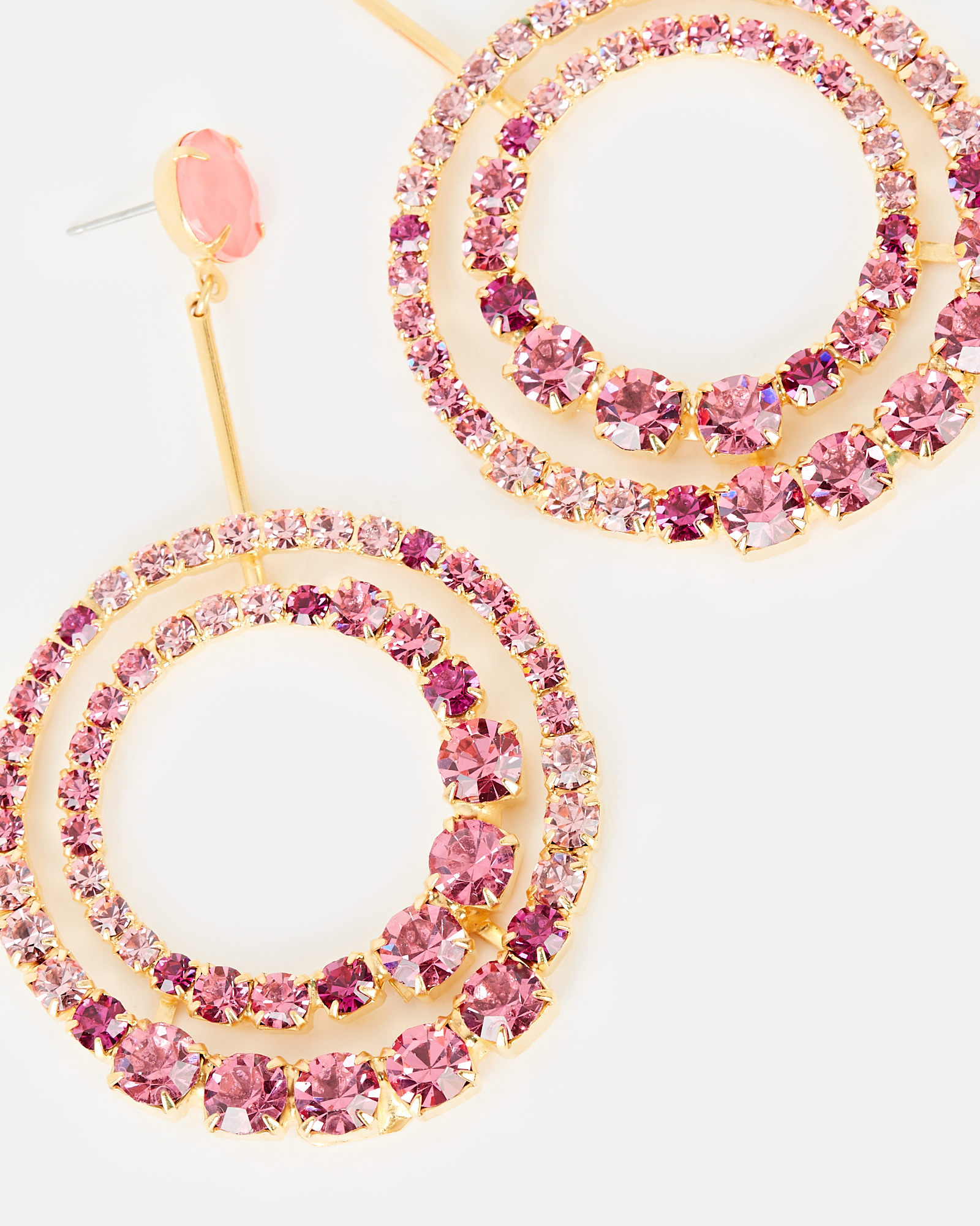 Elizabeth Cole Gia Crystal Circle Drop Earrings | INTERMIX®