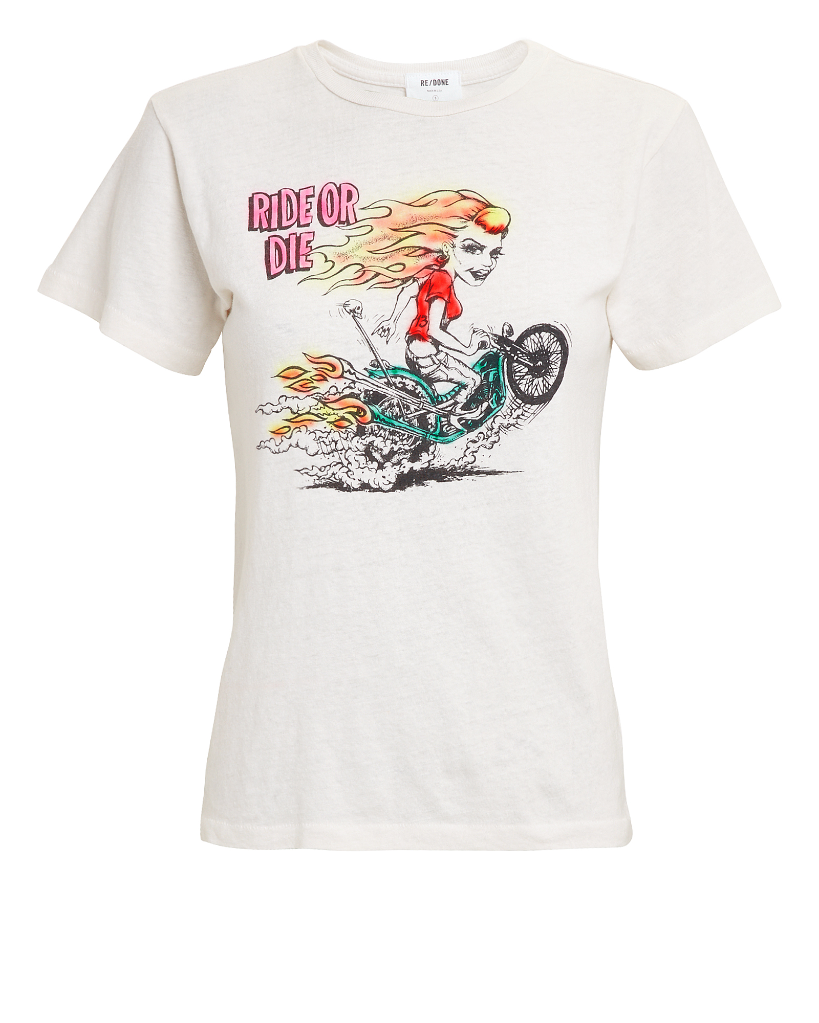 RE/DONE RE/DONE CLASSIC RIDE OR DIE T-SHIRT,060024103668