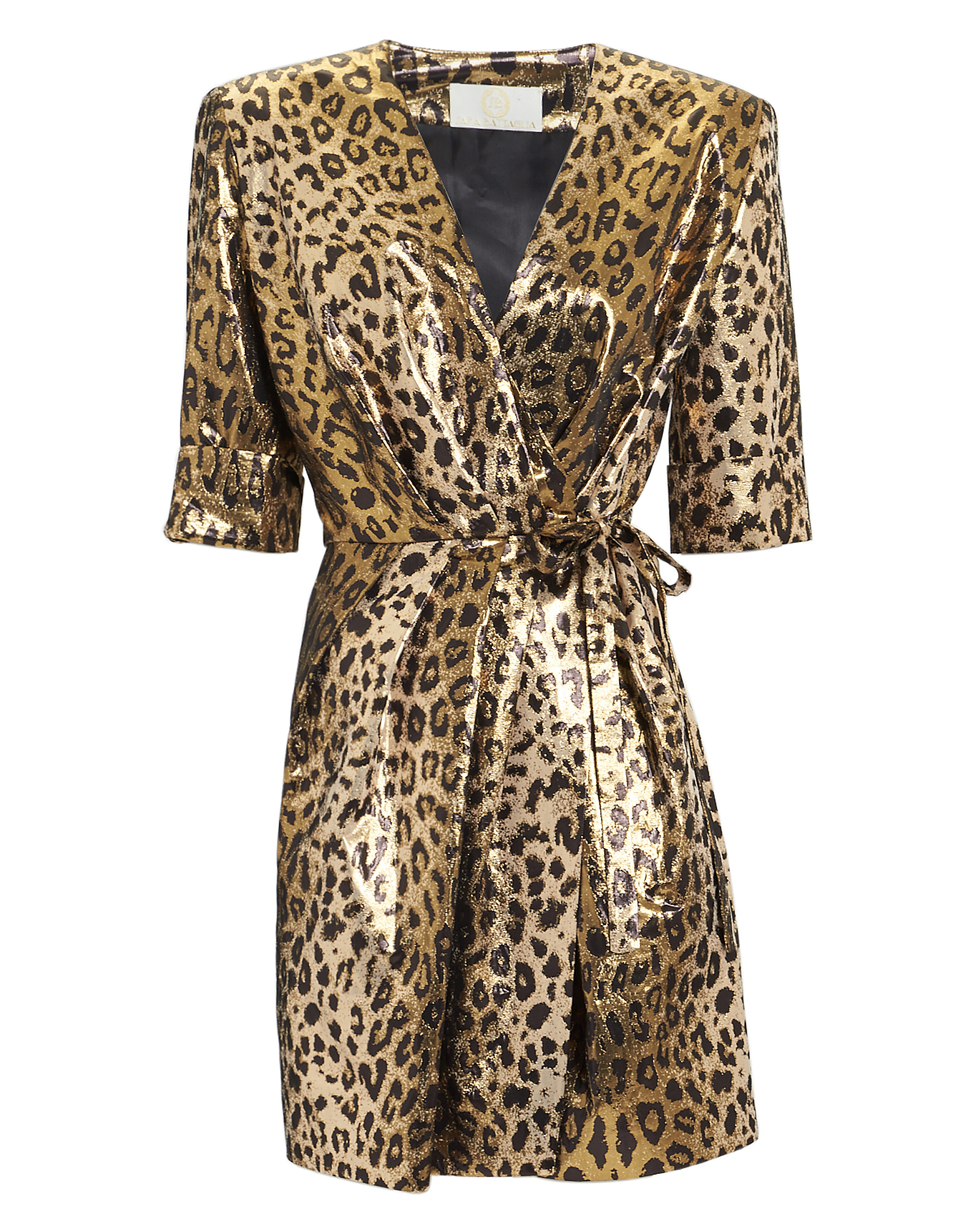 SARA BATTAGLIA Leopard Lamé Mini Dress,SB5010305S9.098