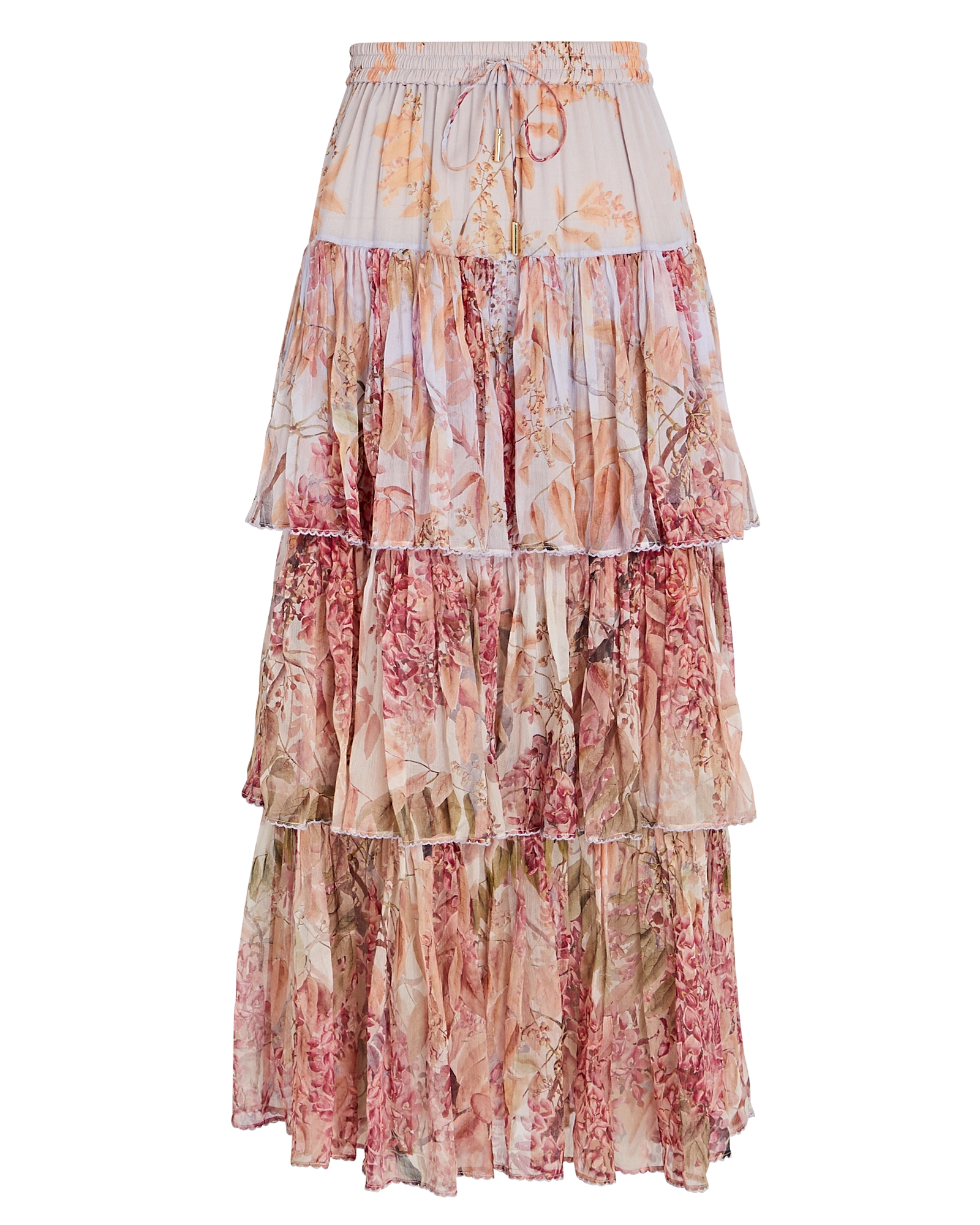 Zimmermann Botanica Tiered Silk Floral Skirt | INTERMIX®
