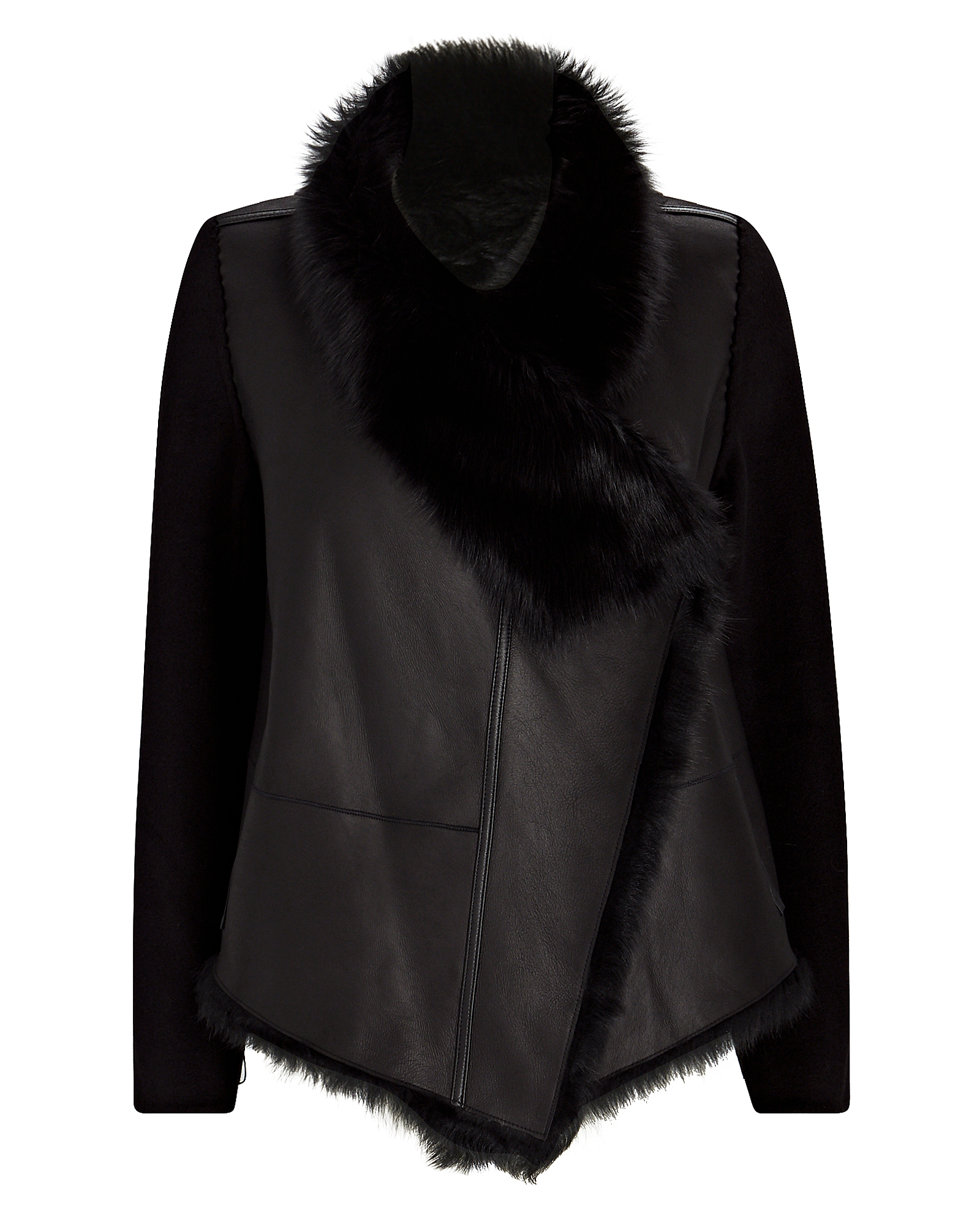 Yves Salomon Reversible Shearling-Trimmed Wool Jacket | INTERMIX®