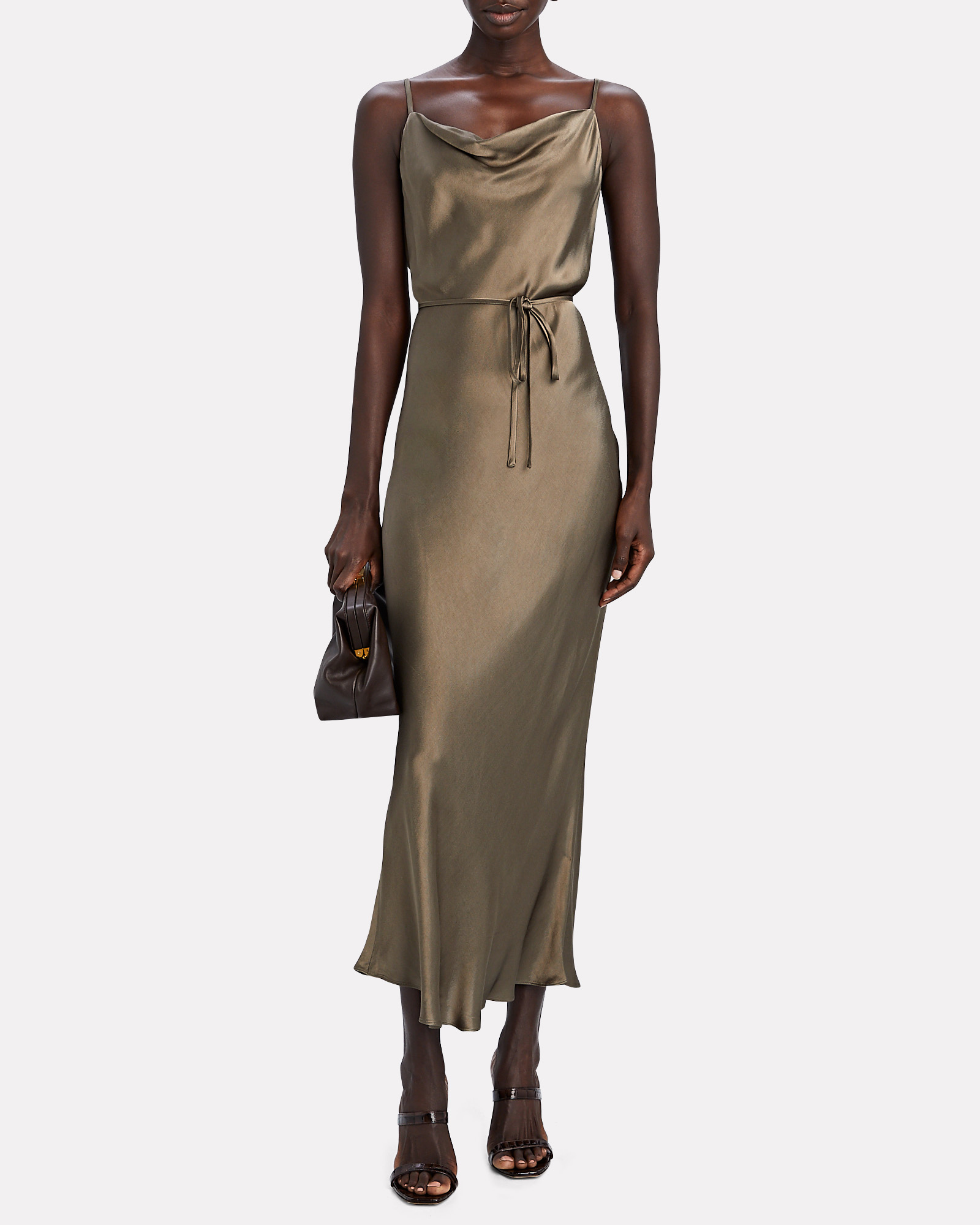 Shona Joy Sophia Bias Cowl Midi Dress | INTERMIX®
