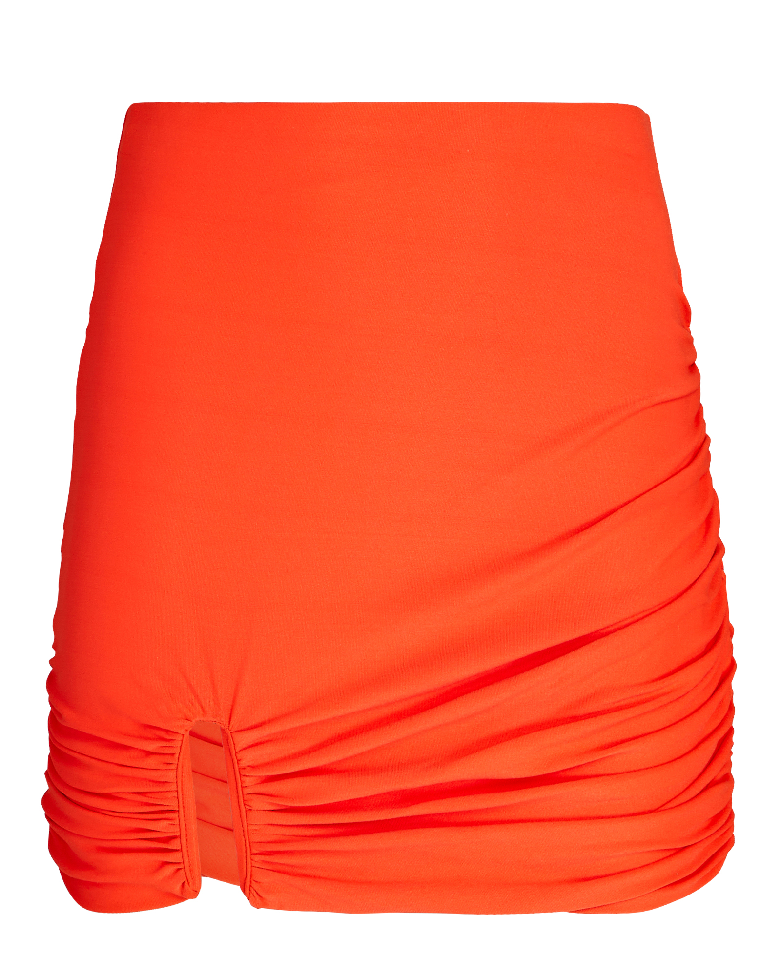 ALIX NYC Hannah Ruched Stretch-Jersey Mini Skirt in orange | INTERMIX®