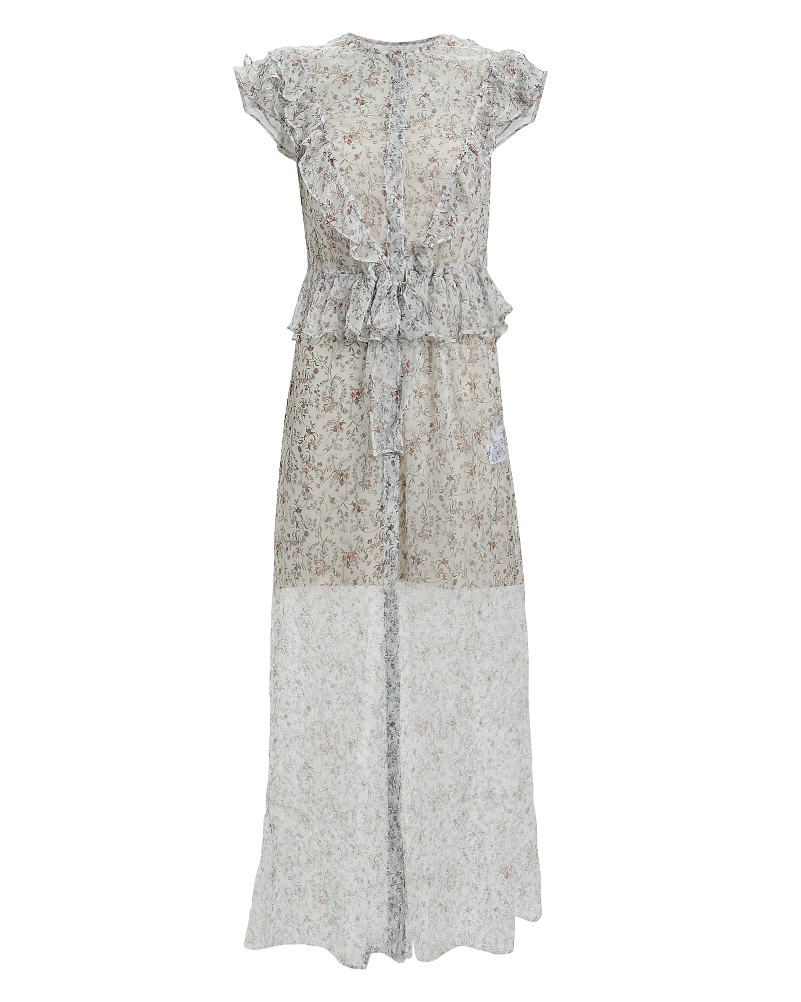 SIR the label | Tilda Ruffled Floral Silk Dress | INTERMIX®