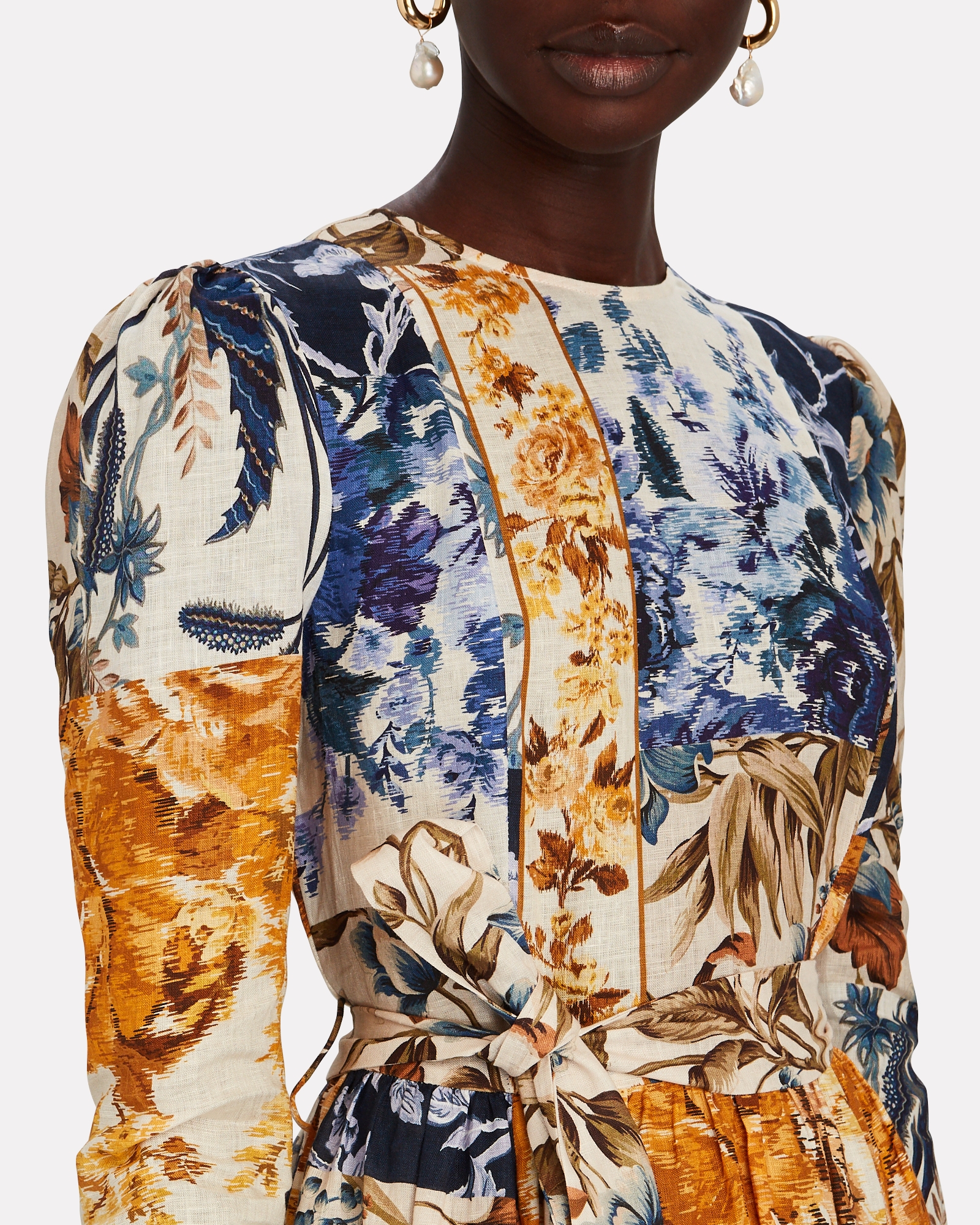 Zimmermann Aliane Patchwork Floral Cut-Out Dress | INTERMIX®