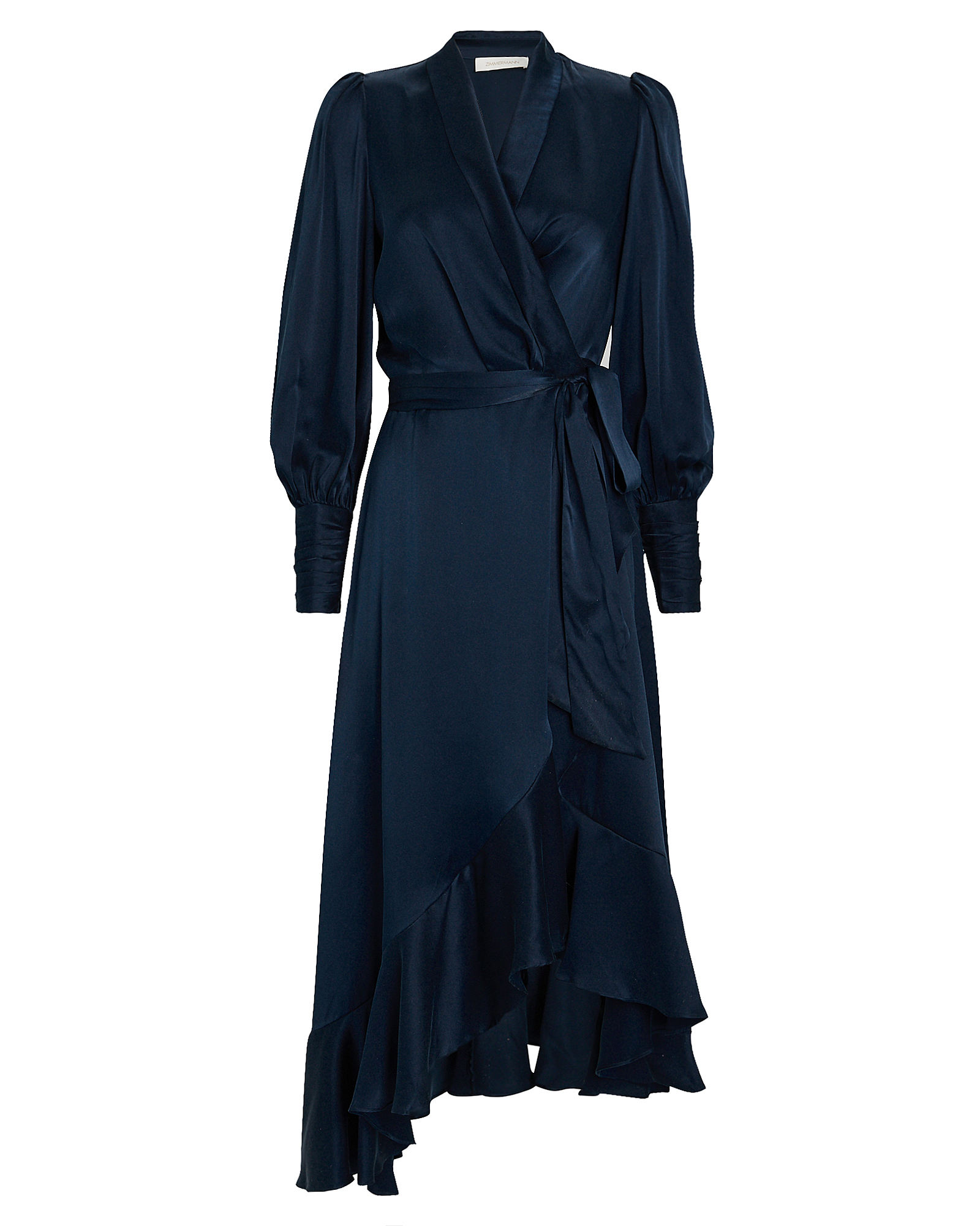 Zimmermann Silk High-Low Wrap Dress | INTERMIX®