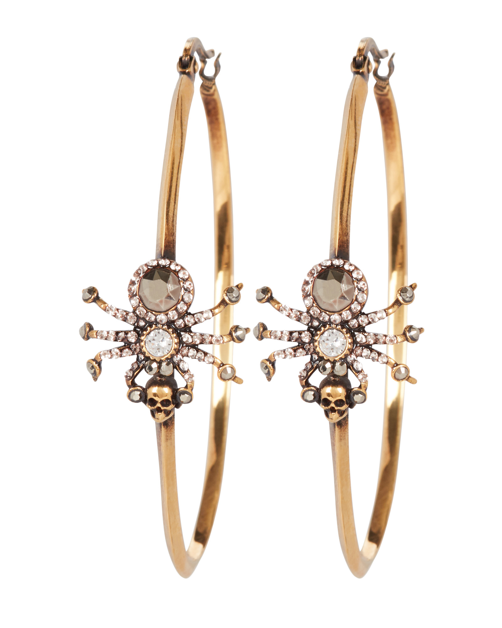 Alexander McQueen Spider Crystal Hoop Earrings | INTERMIX®