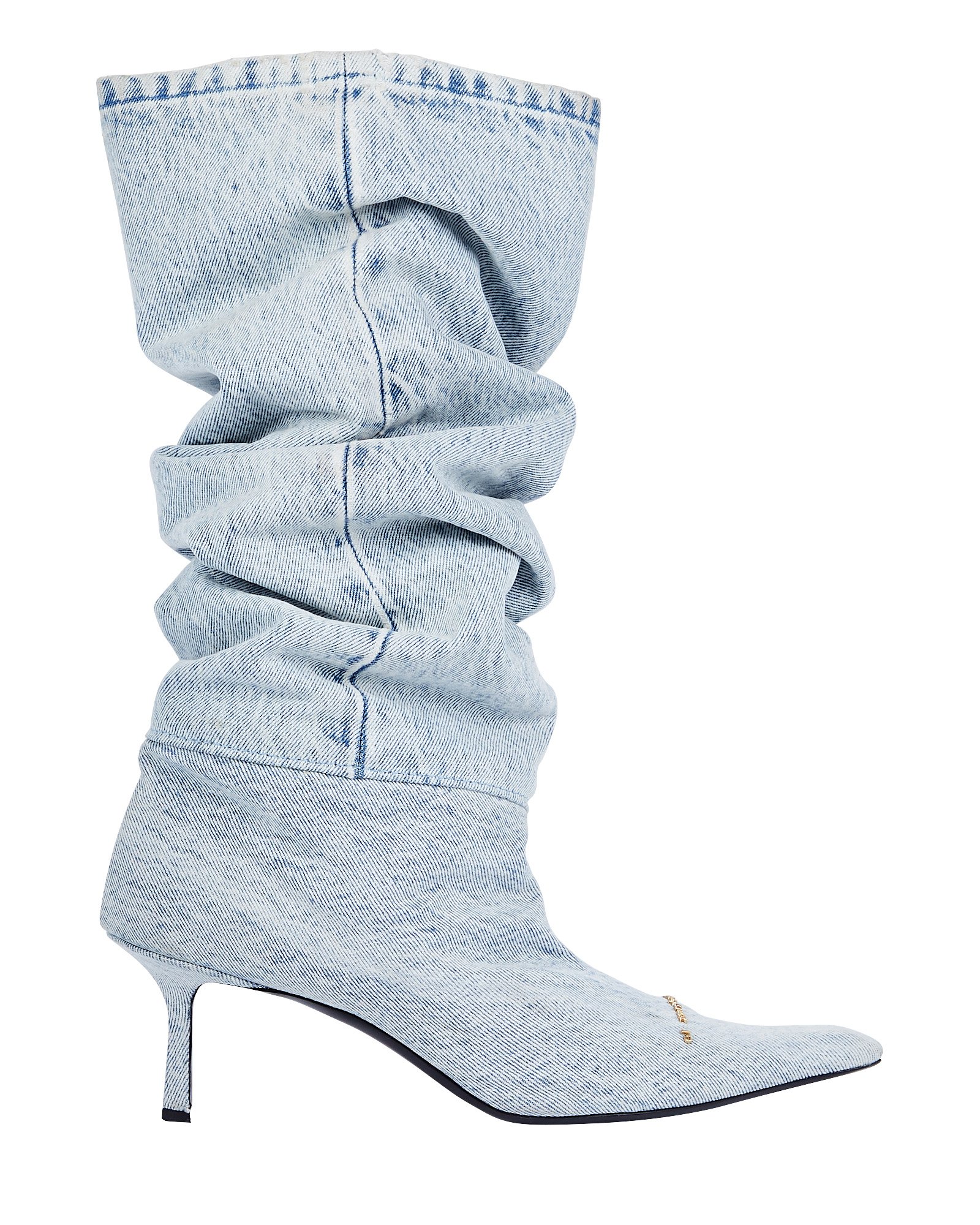 Alexander Wang Viola Slouchy Denim Boots in blue | INTERMIX®