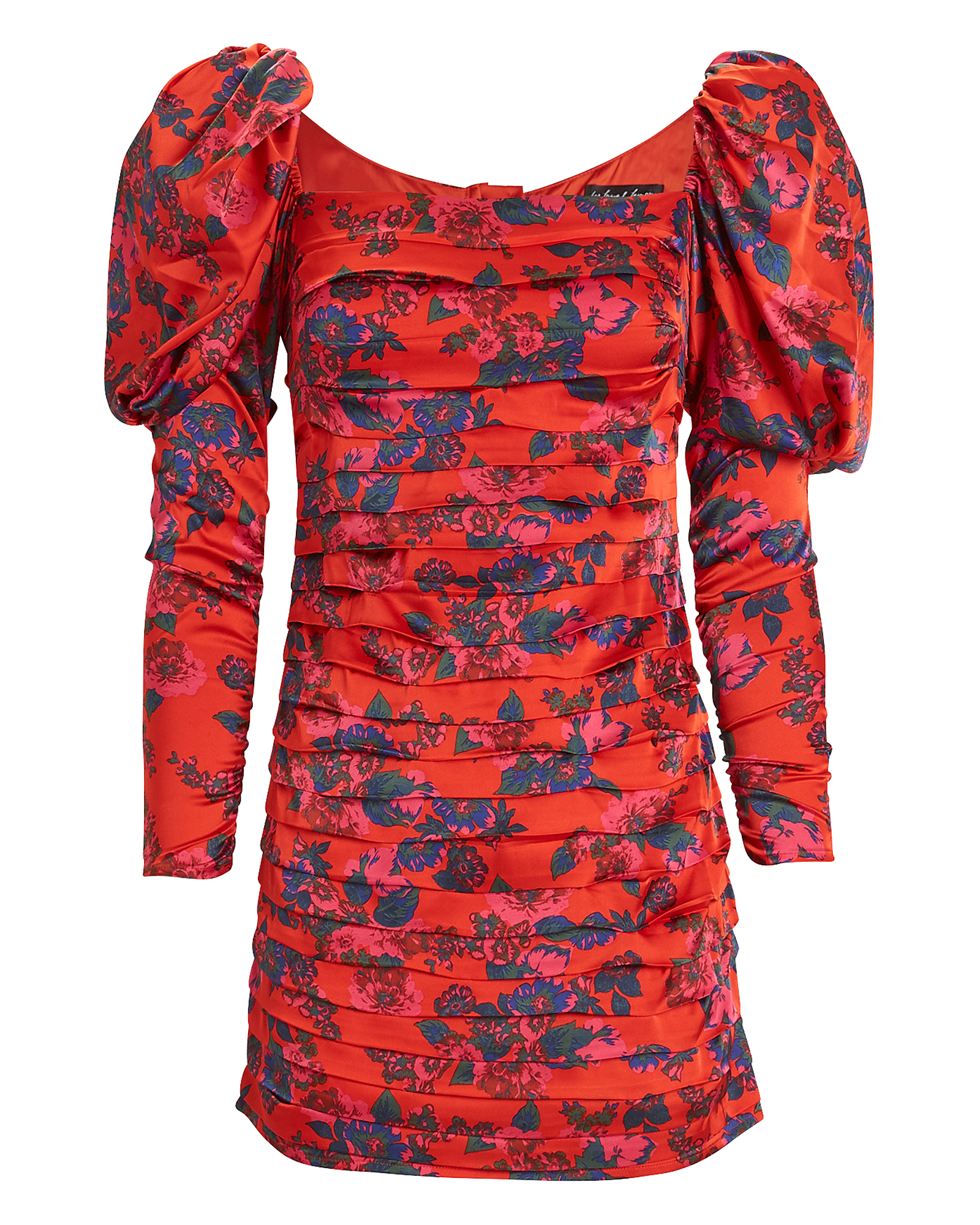 For Love & Lemons Monet Floral Mini Dress In Red/floral | ModeSens