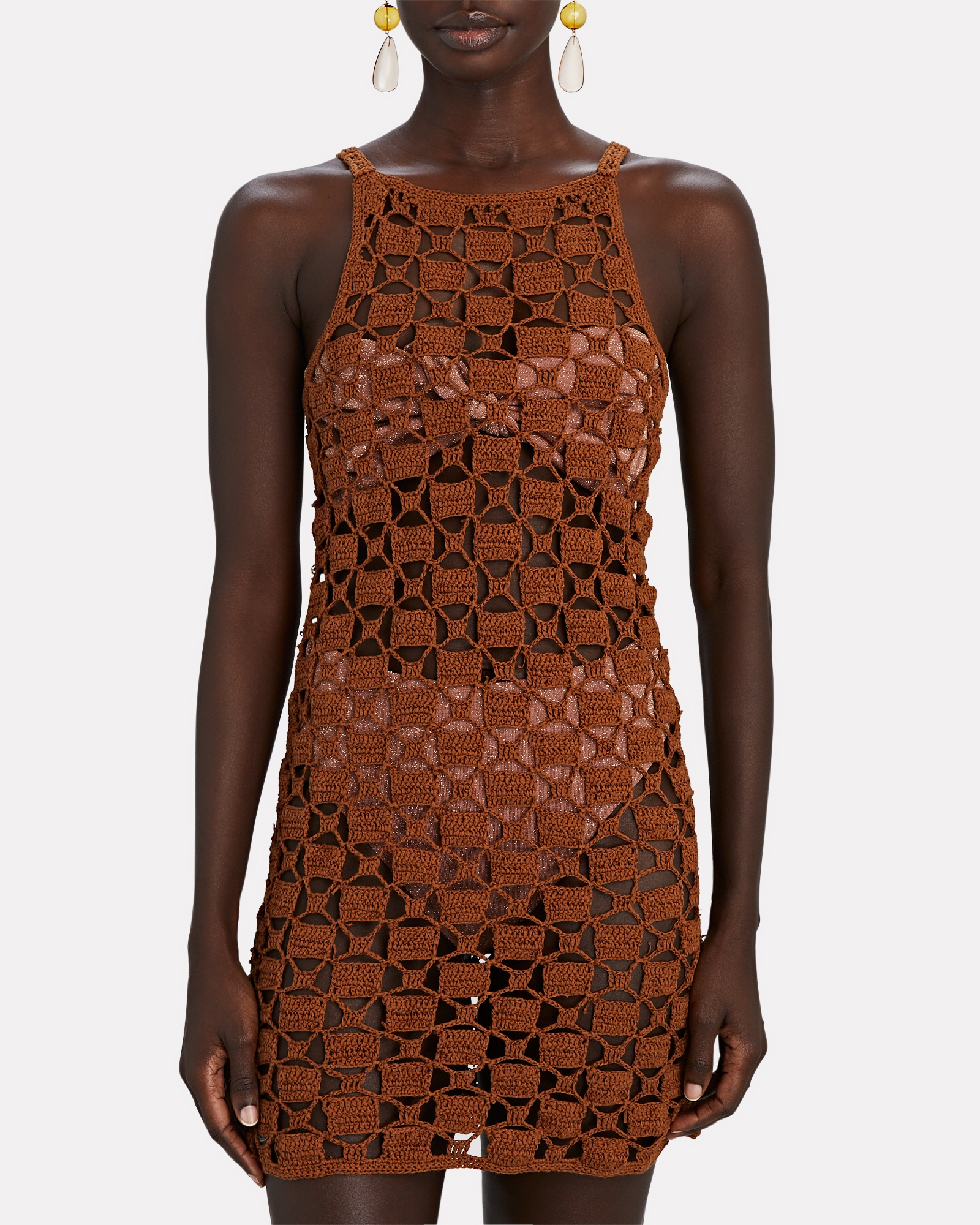 Cult Gaia Yara Crochet Knit Mini Dress | INTERMIX®