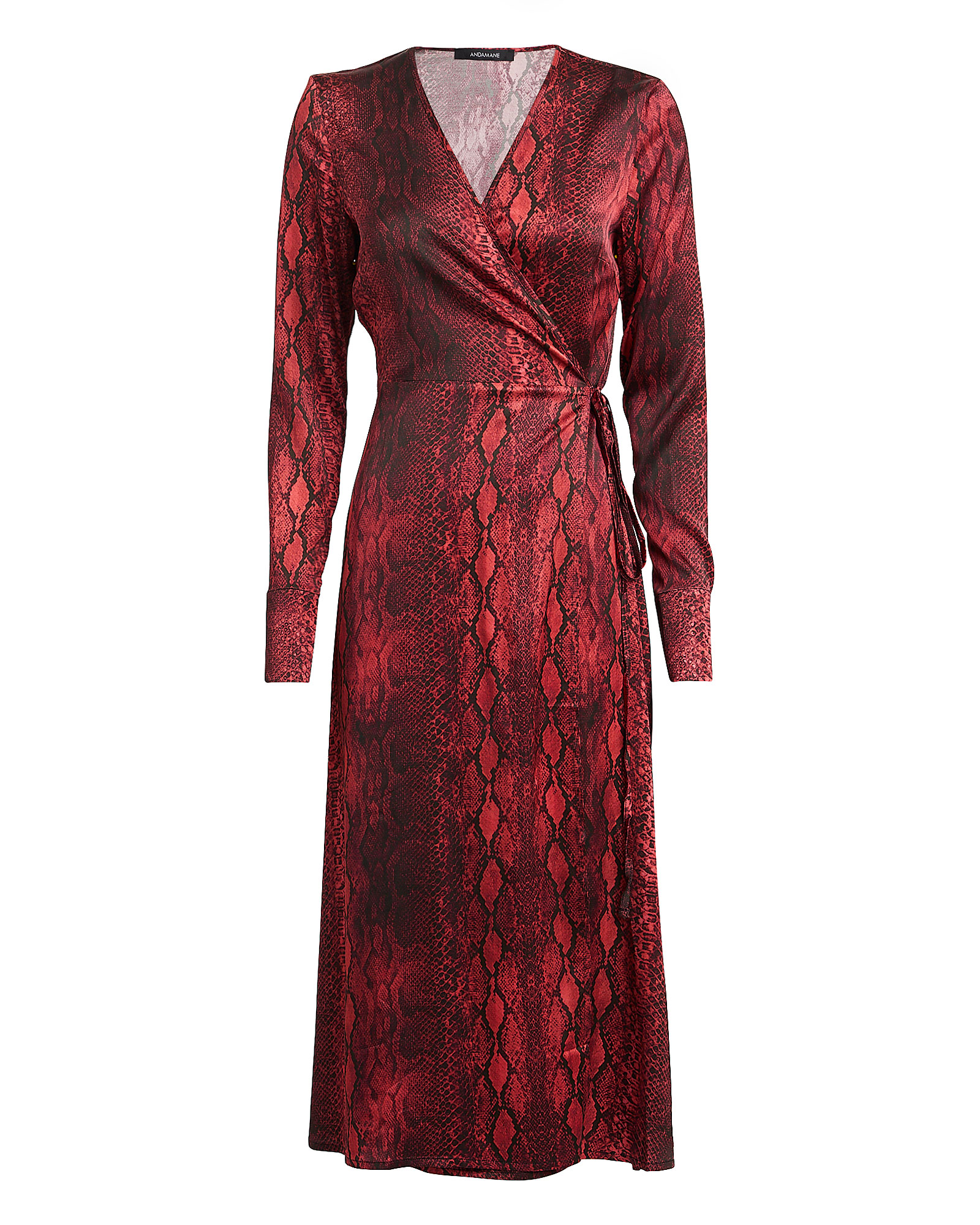 Andamane Beverly Python-printed Wrap Dress In Multi