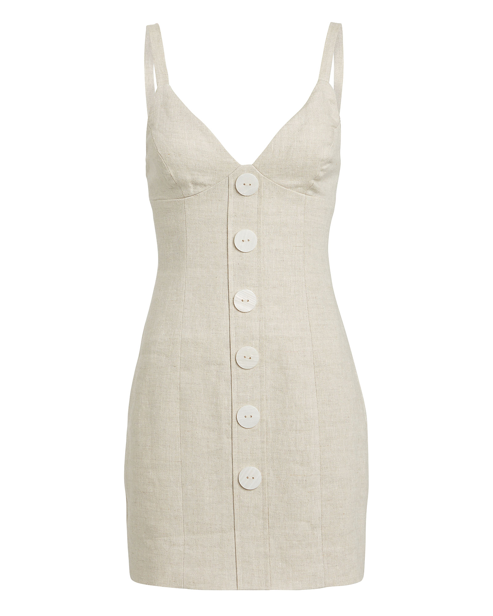 shona joy hamilton linen fitted mini dress
