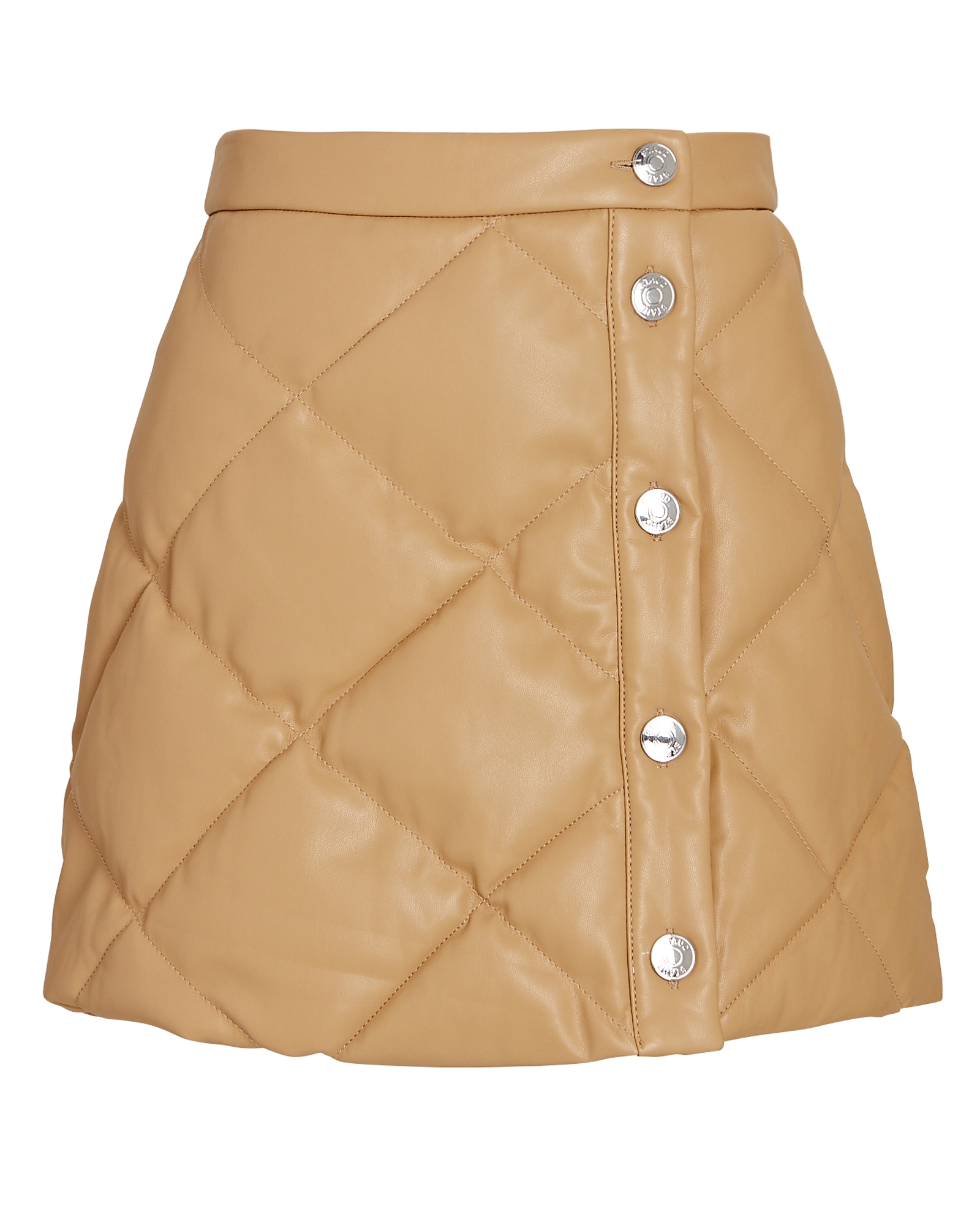 STAUD Dice Quilted Faux Leather Mini Skirt | INTERMIX®