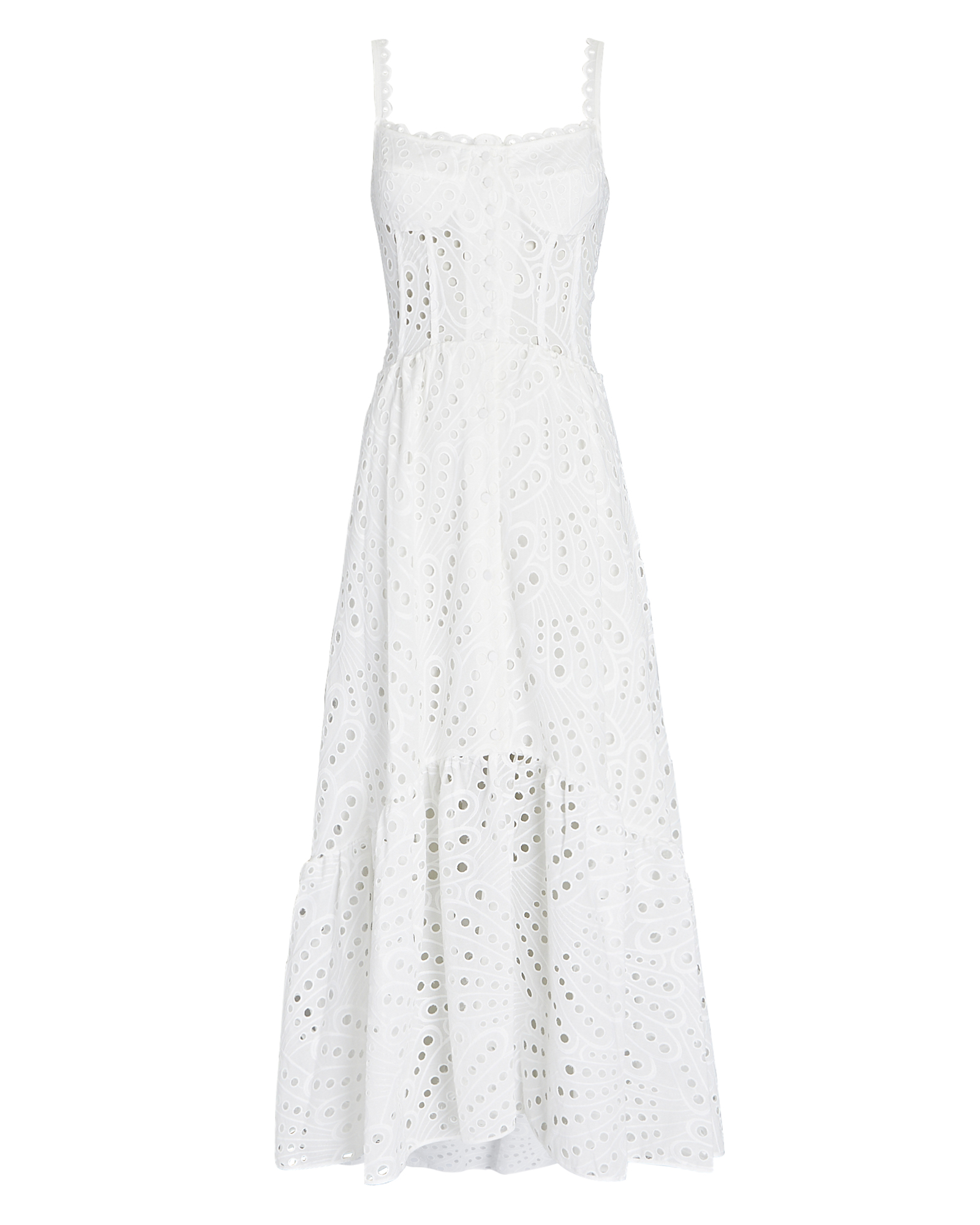 Charo Ruiz Irene Broderie Anglaise Cotton-Blend Maxi Dress | INTERMIX®