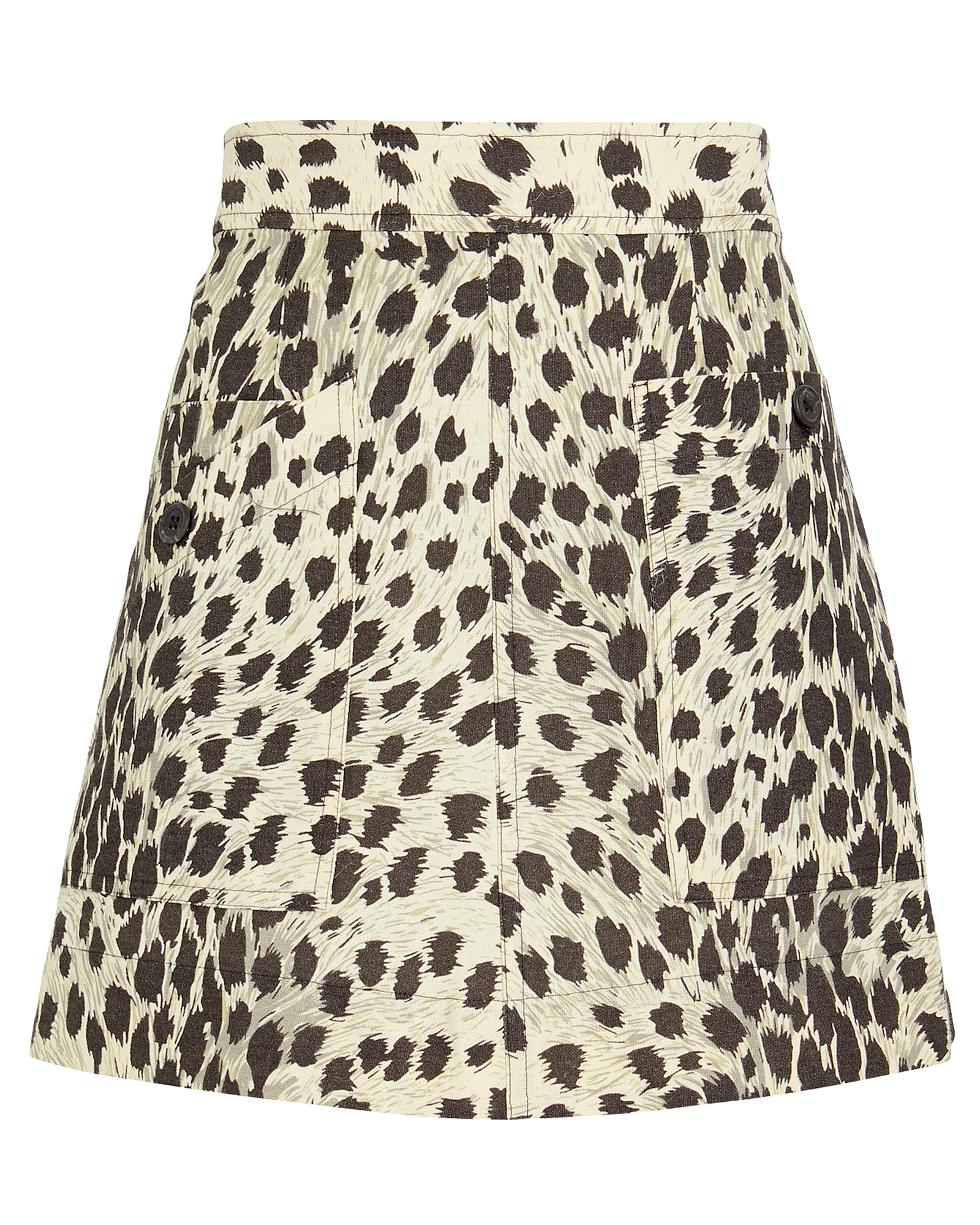 Leopard Print Cotton Mini Skirt | SEA | INTERMIX®