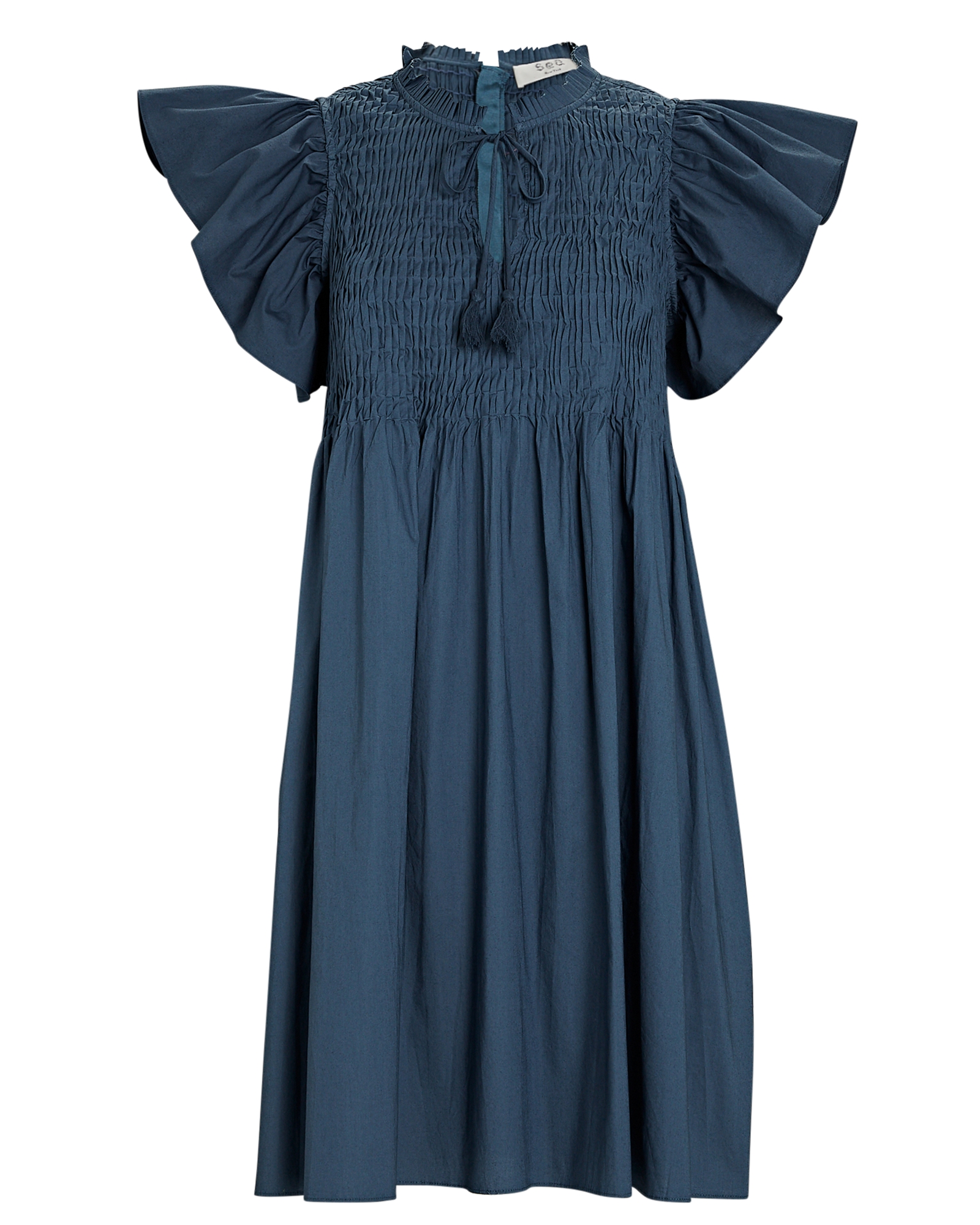 Sea Rene Smocked Cotton Mini Dress | INTERMIX®