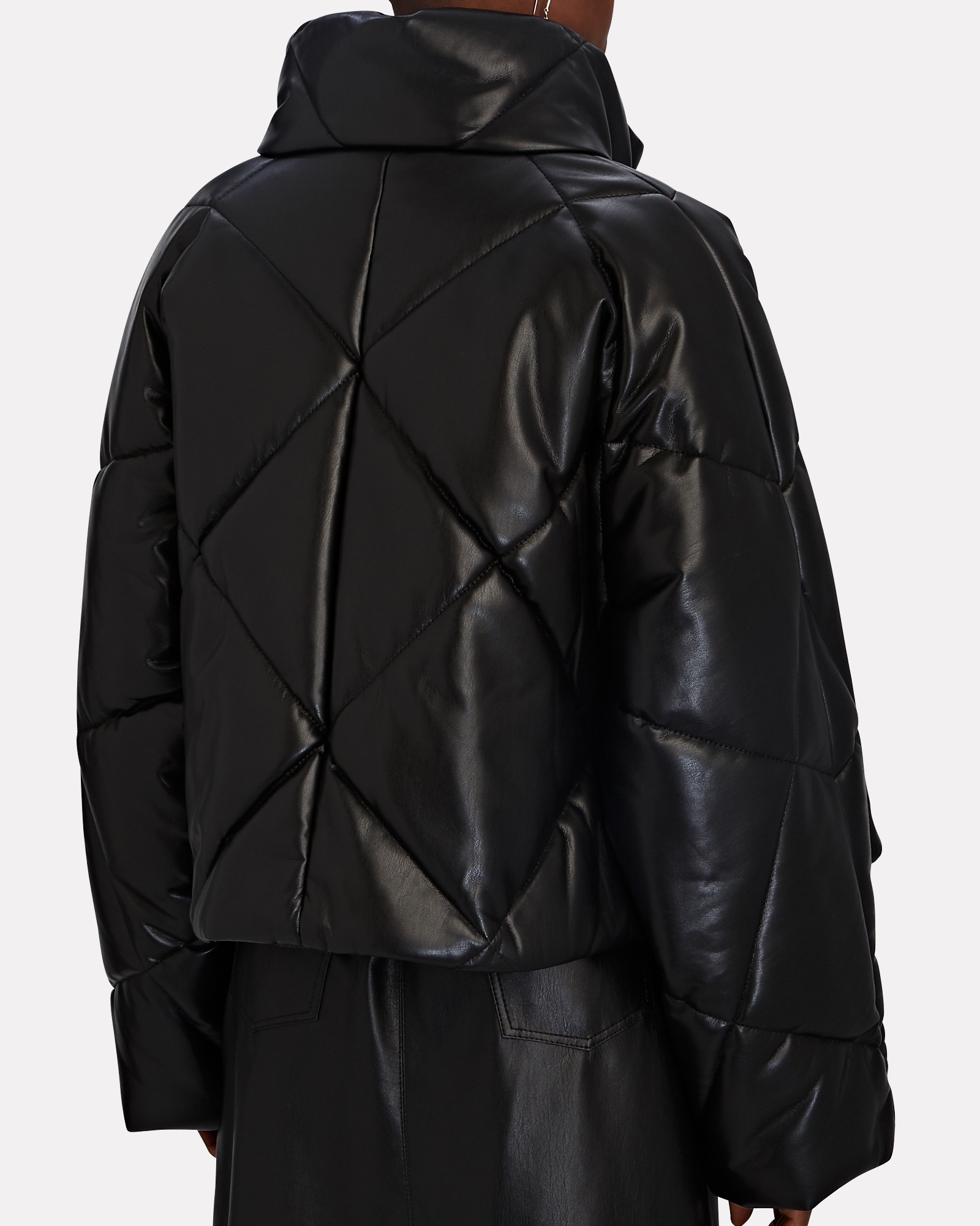 STAND Aina Vegan Leather Puffer Jacket | INTERMIX®