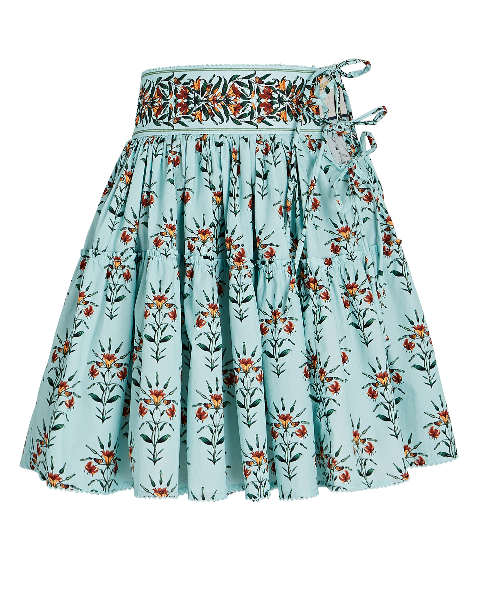 Agua by Agua Bendita Grosella Flared Floral Mini Skirt | INTERMIX®