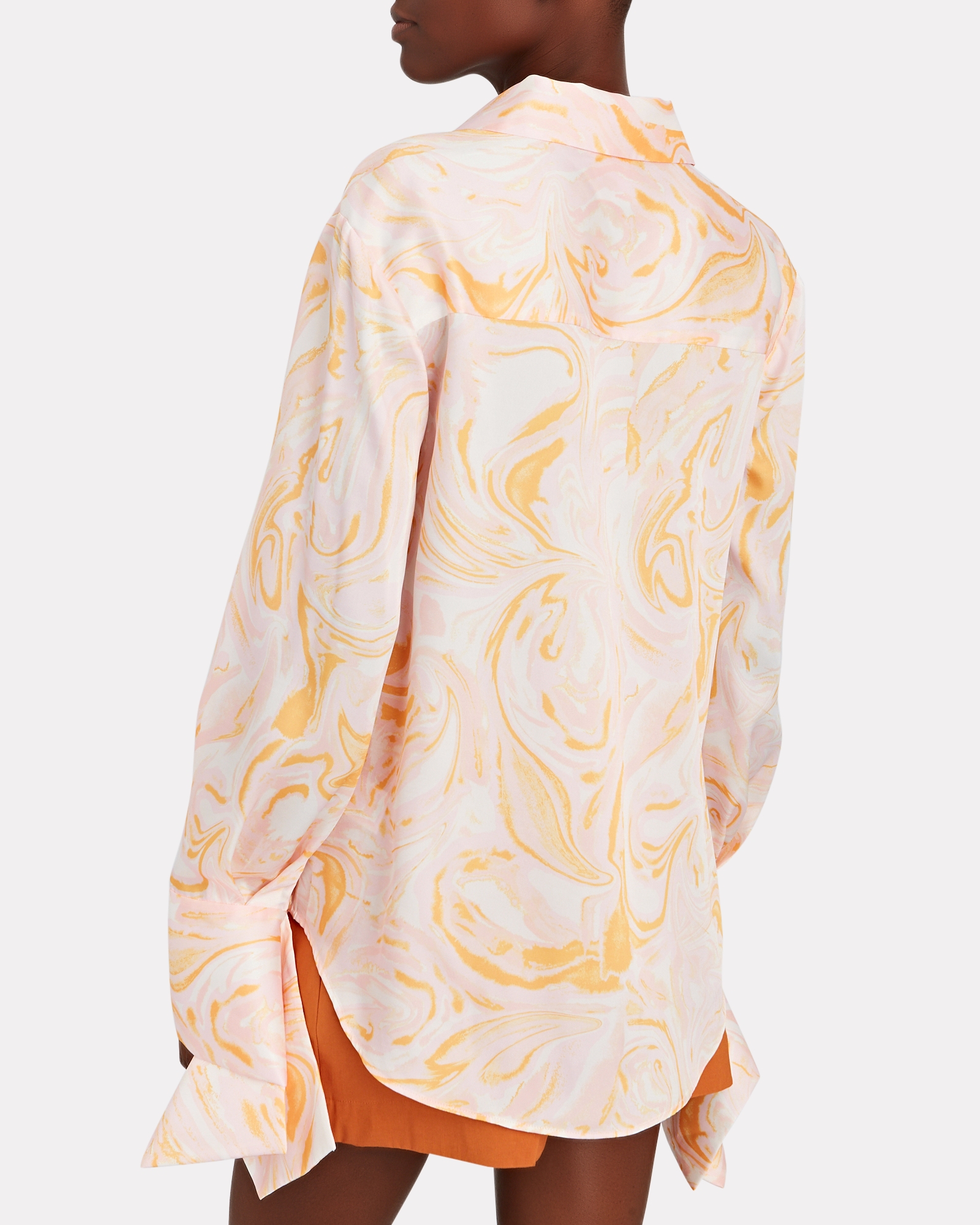 Acler Coleman Marble Satin Blouse | INTERMIX®