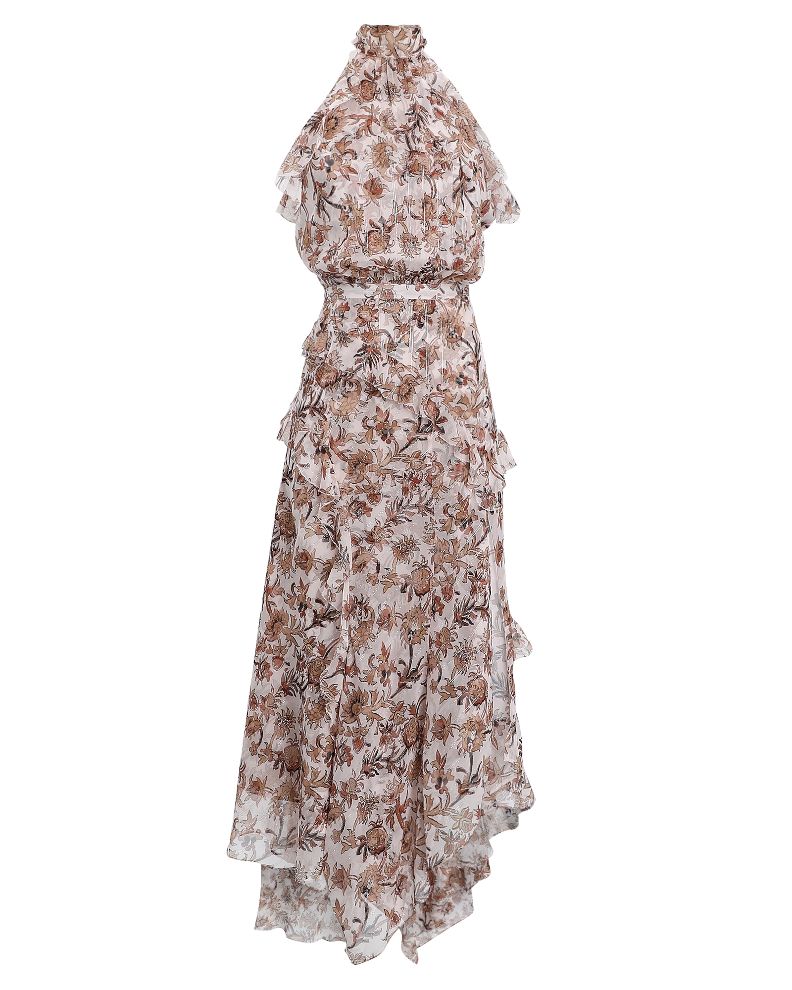 Veronica Beard Kailey Ruffled Silk Floral Dress | INTERMIX®