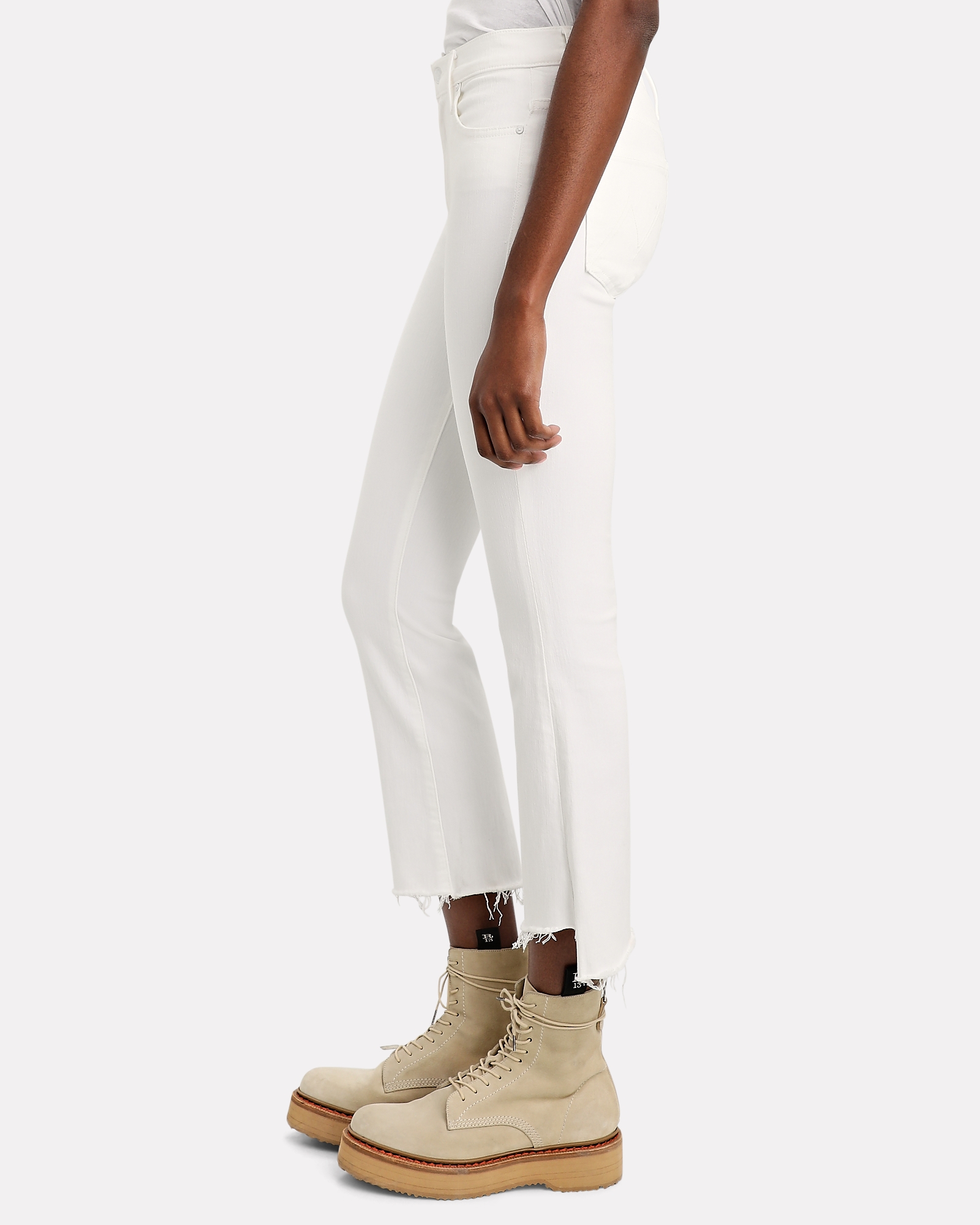 MOTHER The Insider Crop Step Fray Jeans | INTERMIX®