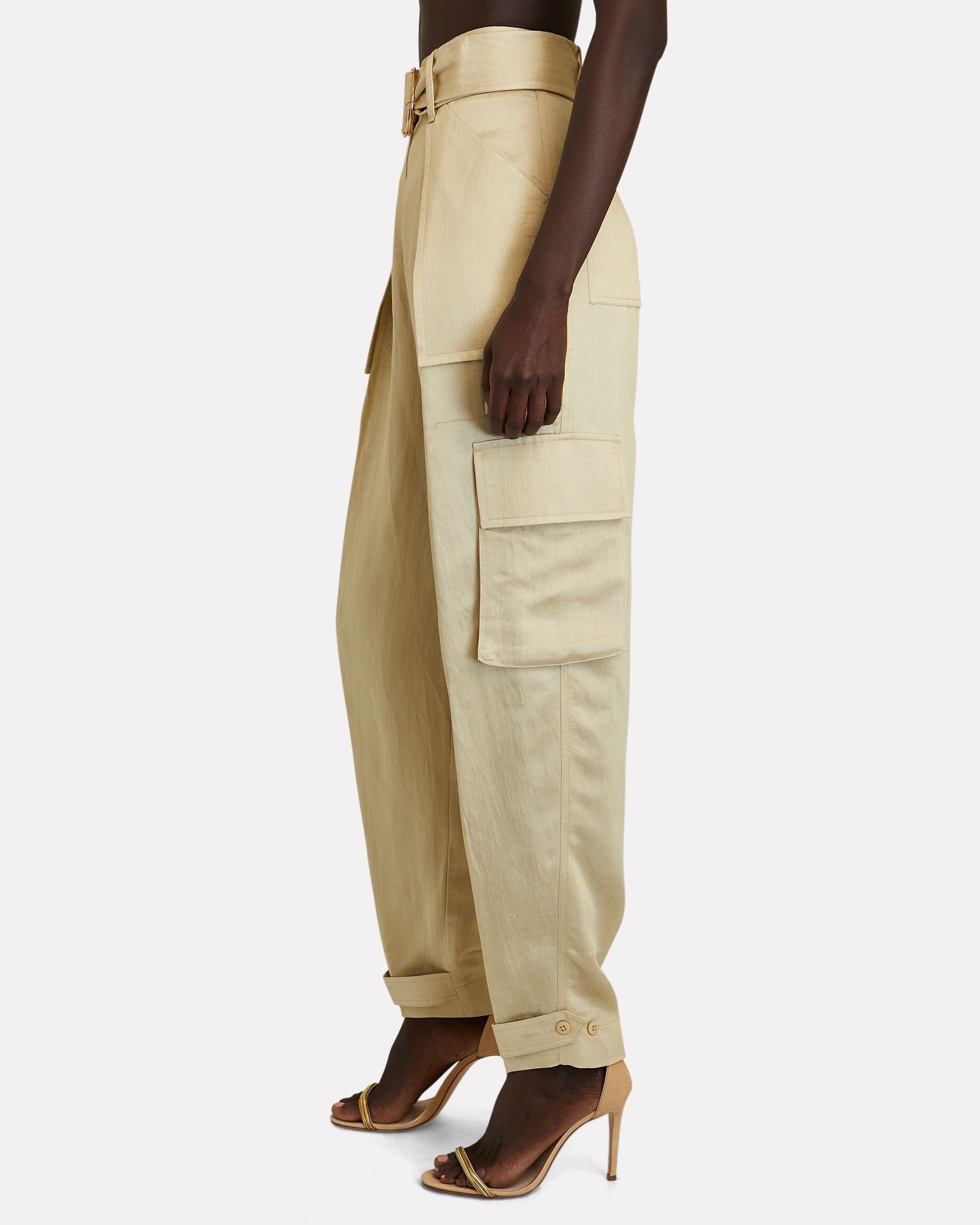 Shona Joy Marie Tapered Linen-Blend Cargo Pants | INTERMIX®