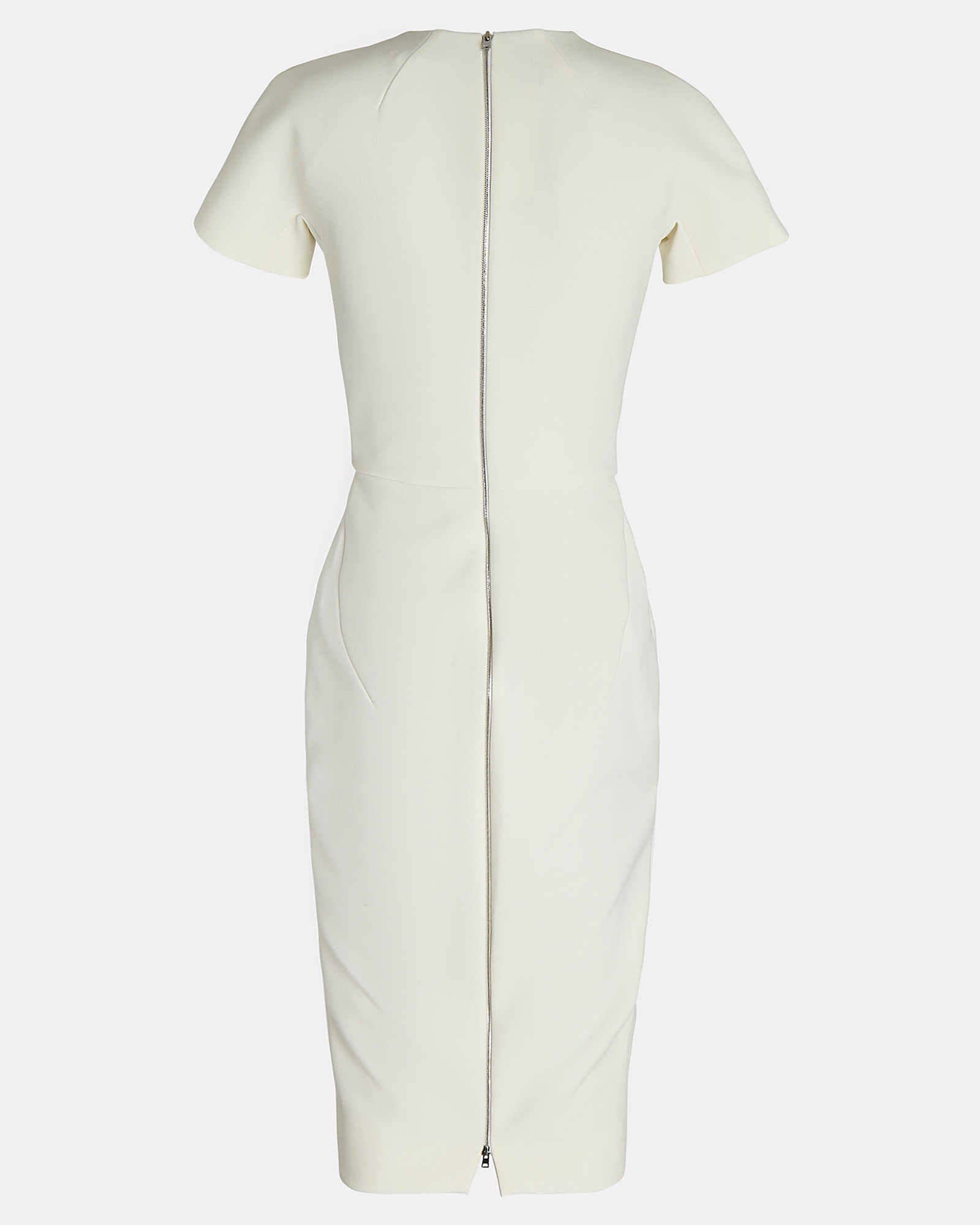 Victoria Beckham Crewneck Fitted Midi Dress | INTERMIX®