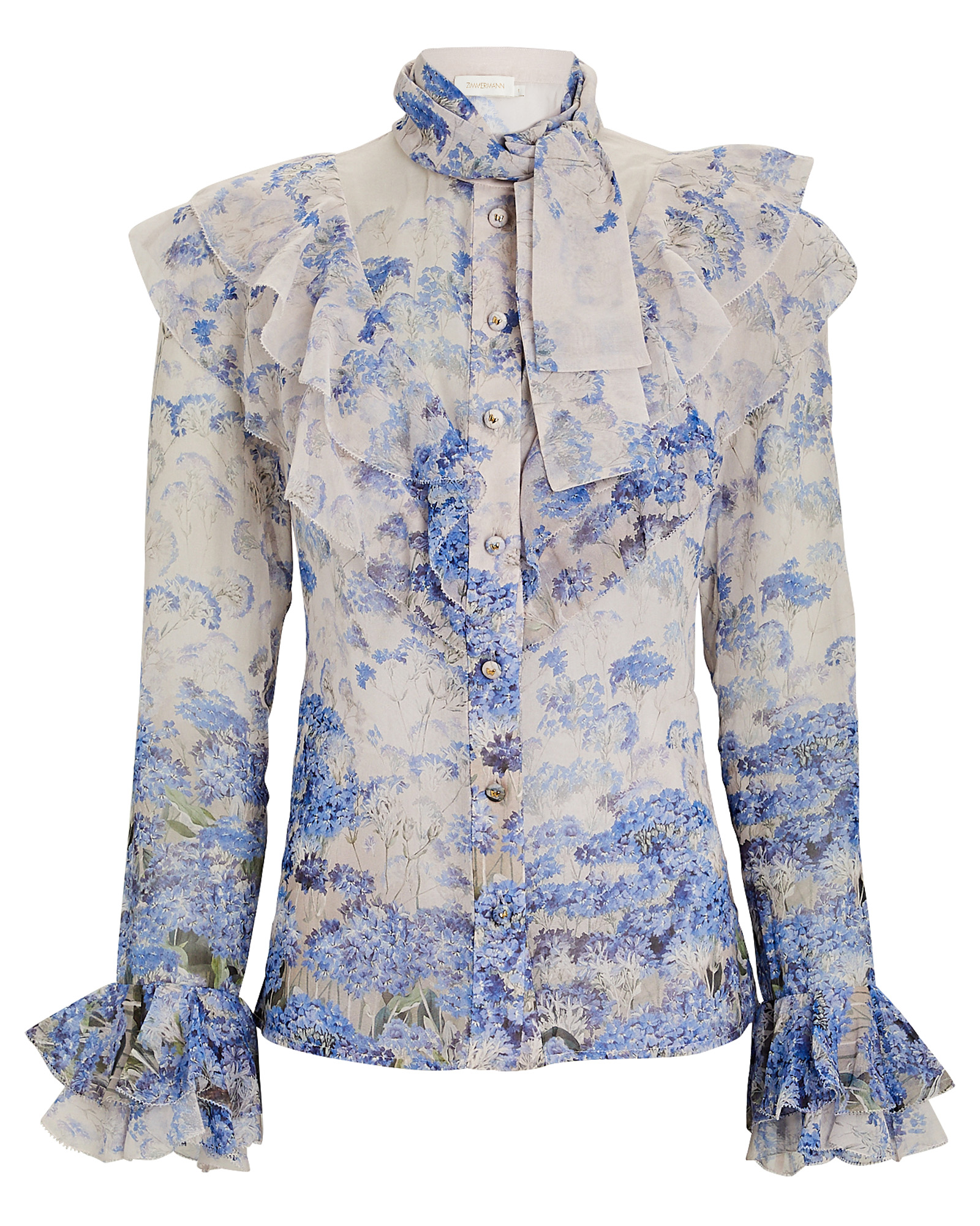 Zimmermann Luminous Floral Cotton-Silk Blouse | INTERMIX®