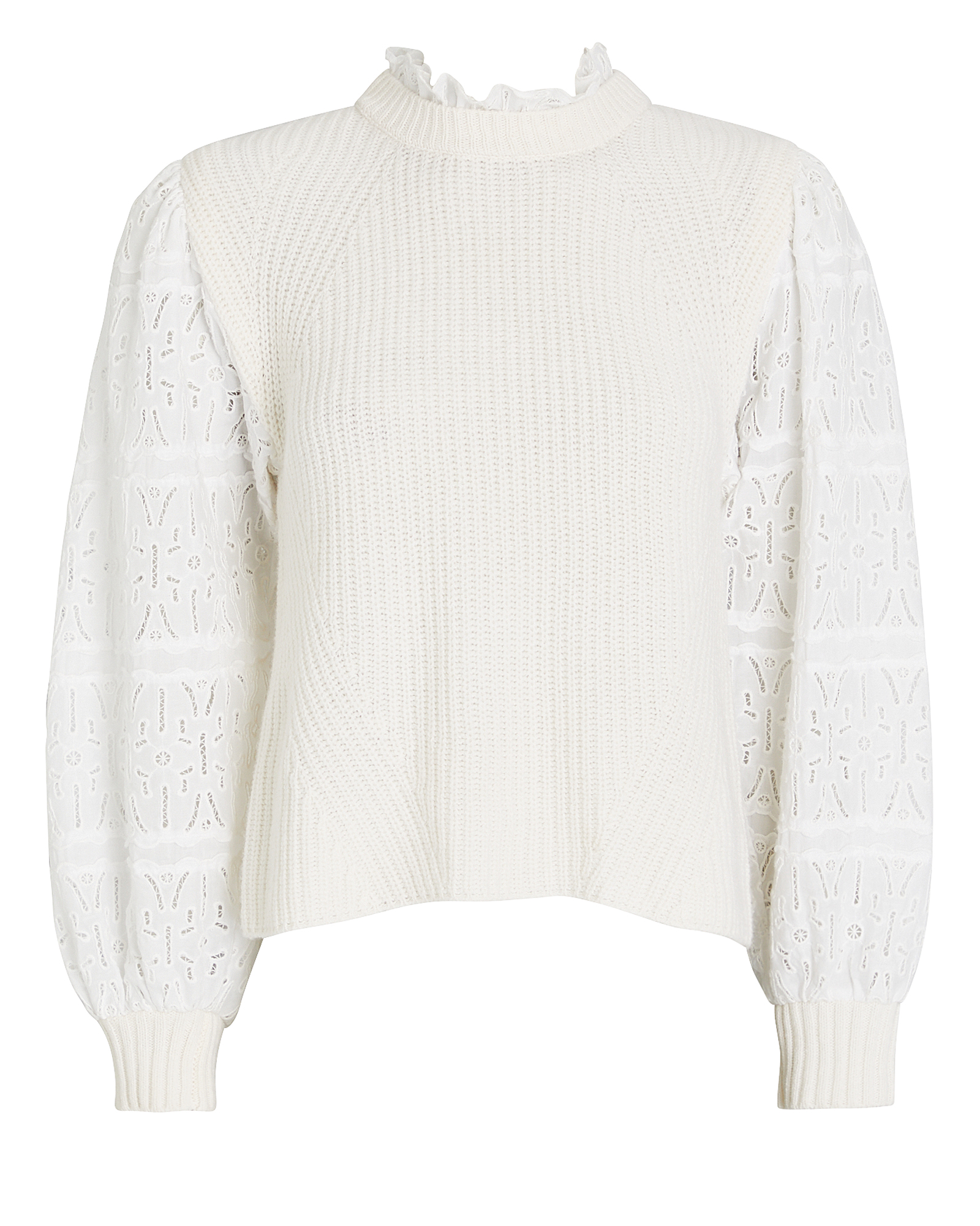 Sea Iris Puff Sleeve Sweater | INTERMIX®
