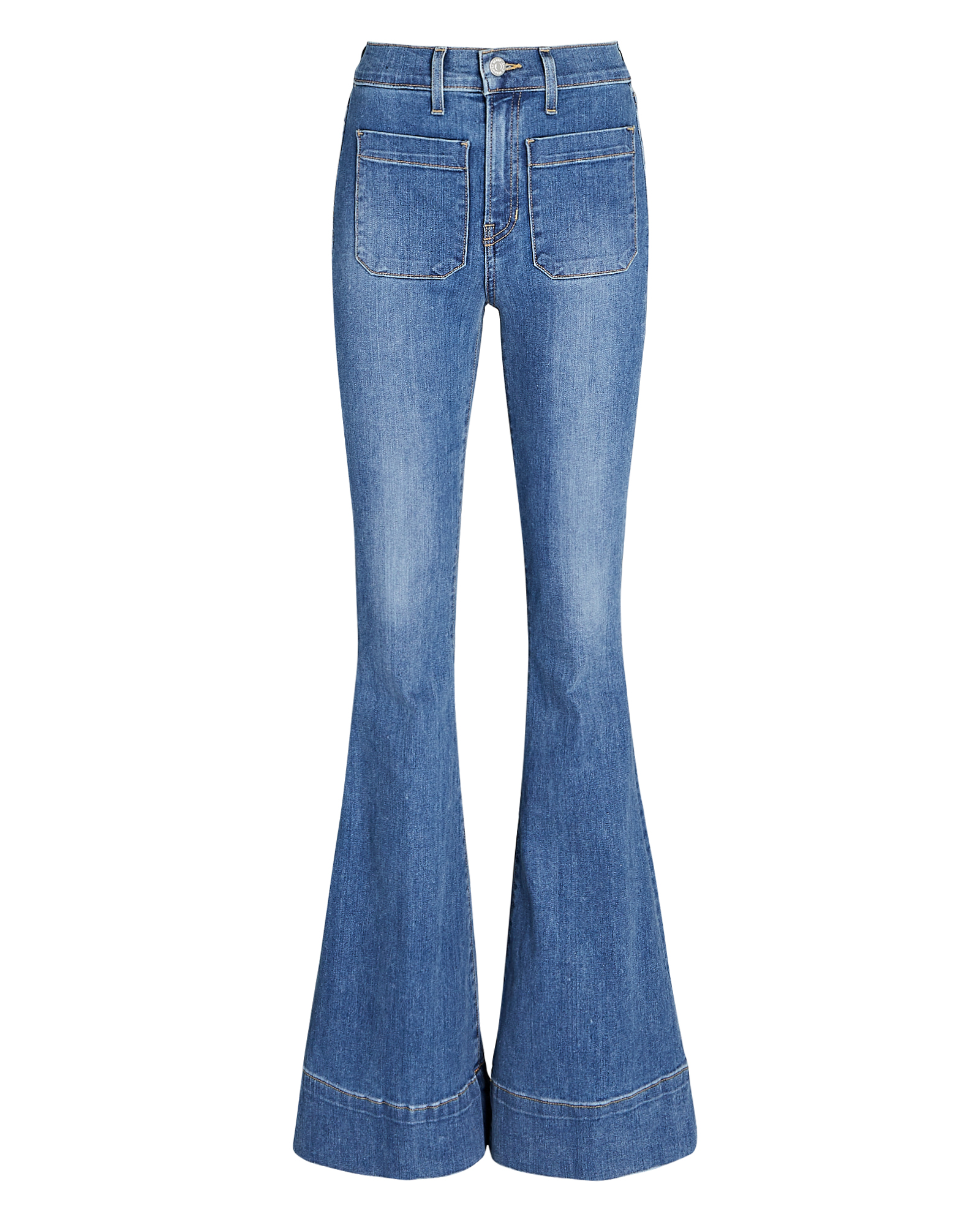 Veronica Beard Sheridan High Rise Bell Bottom Jeans In Blue l INTERMIX®