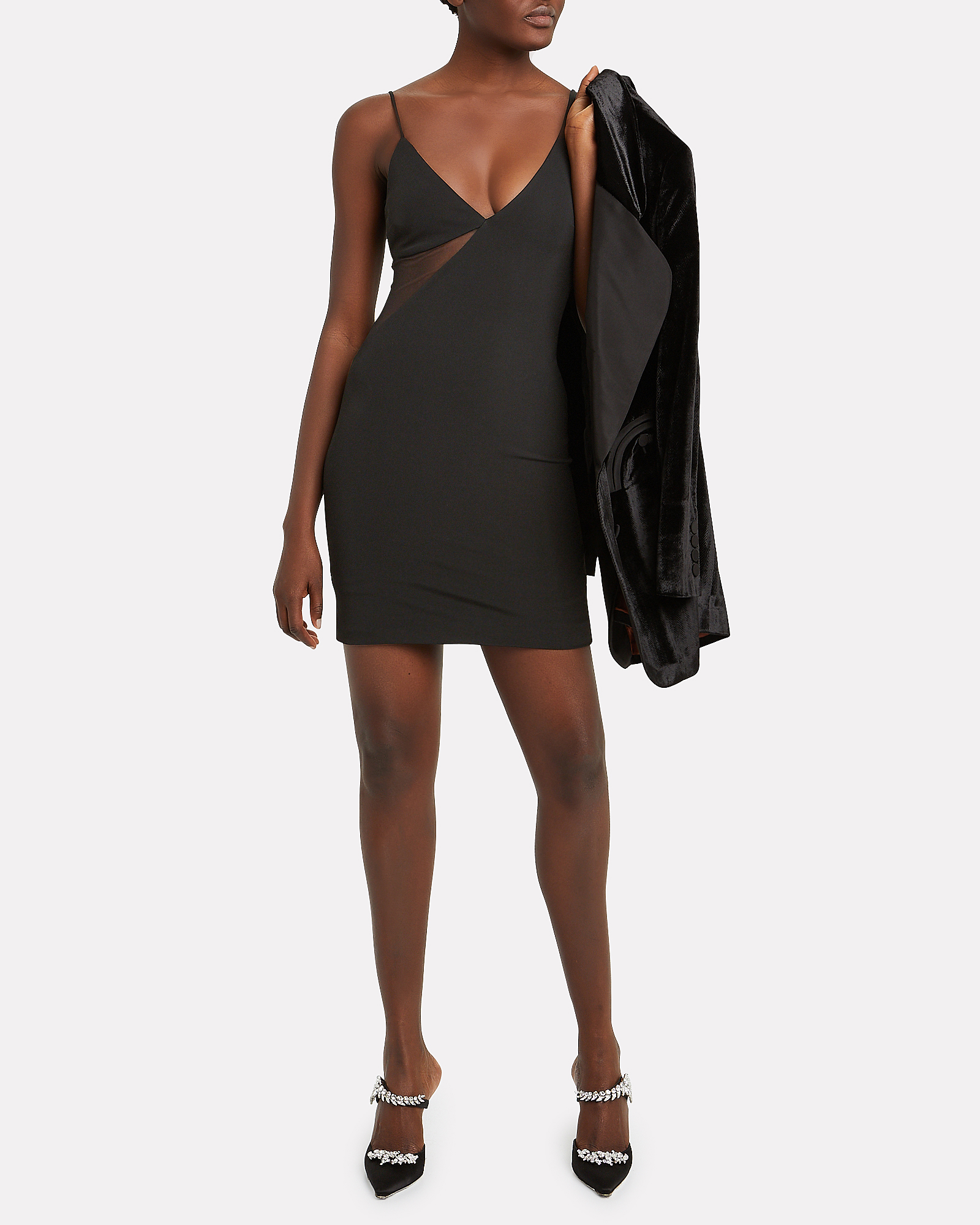 David Koma | Draped Tulle Crepe Mini Dress | INTERMIX®