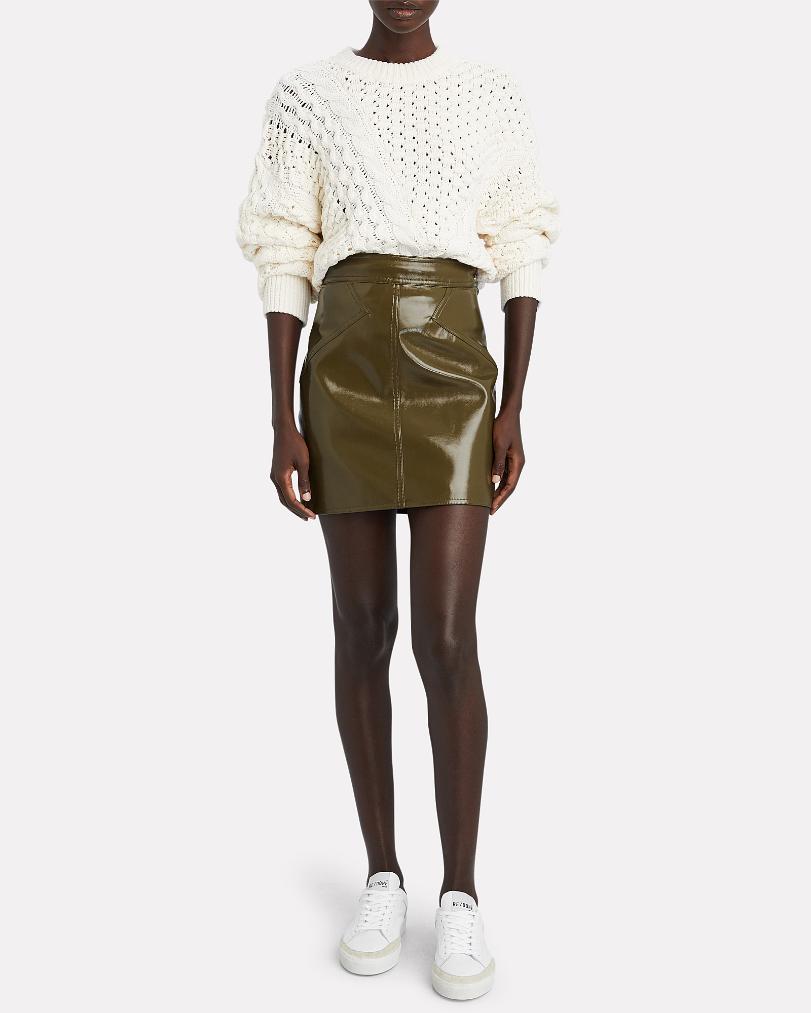 Ronny Kobo Rina Patent Leather Mini Skirt | INTERMIX®
