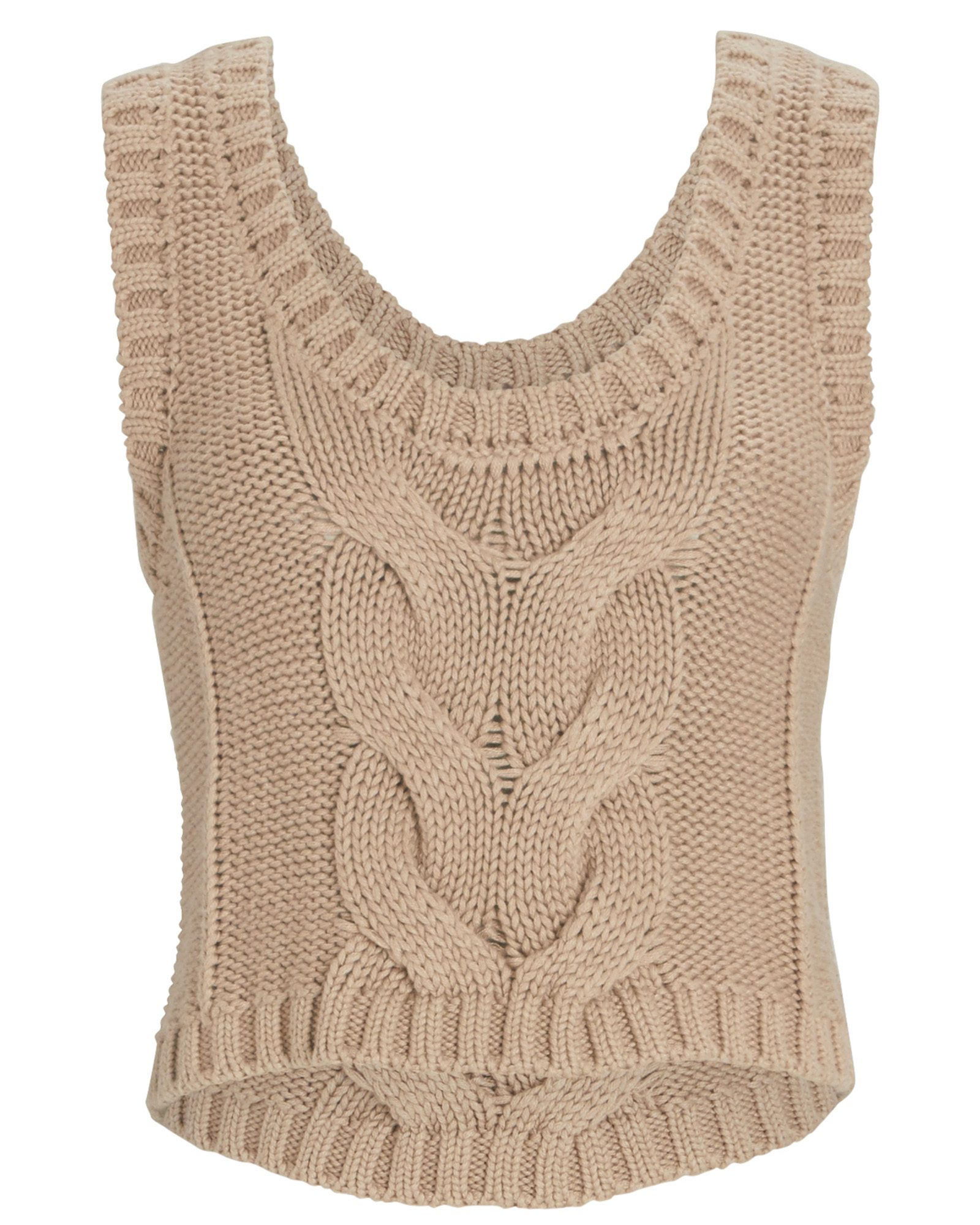 STAUD Kind Cable Knit Sleeveless Sweater | INTERMIX®